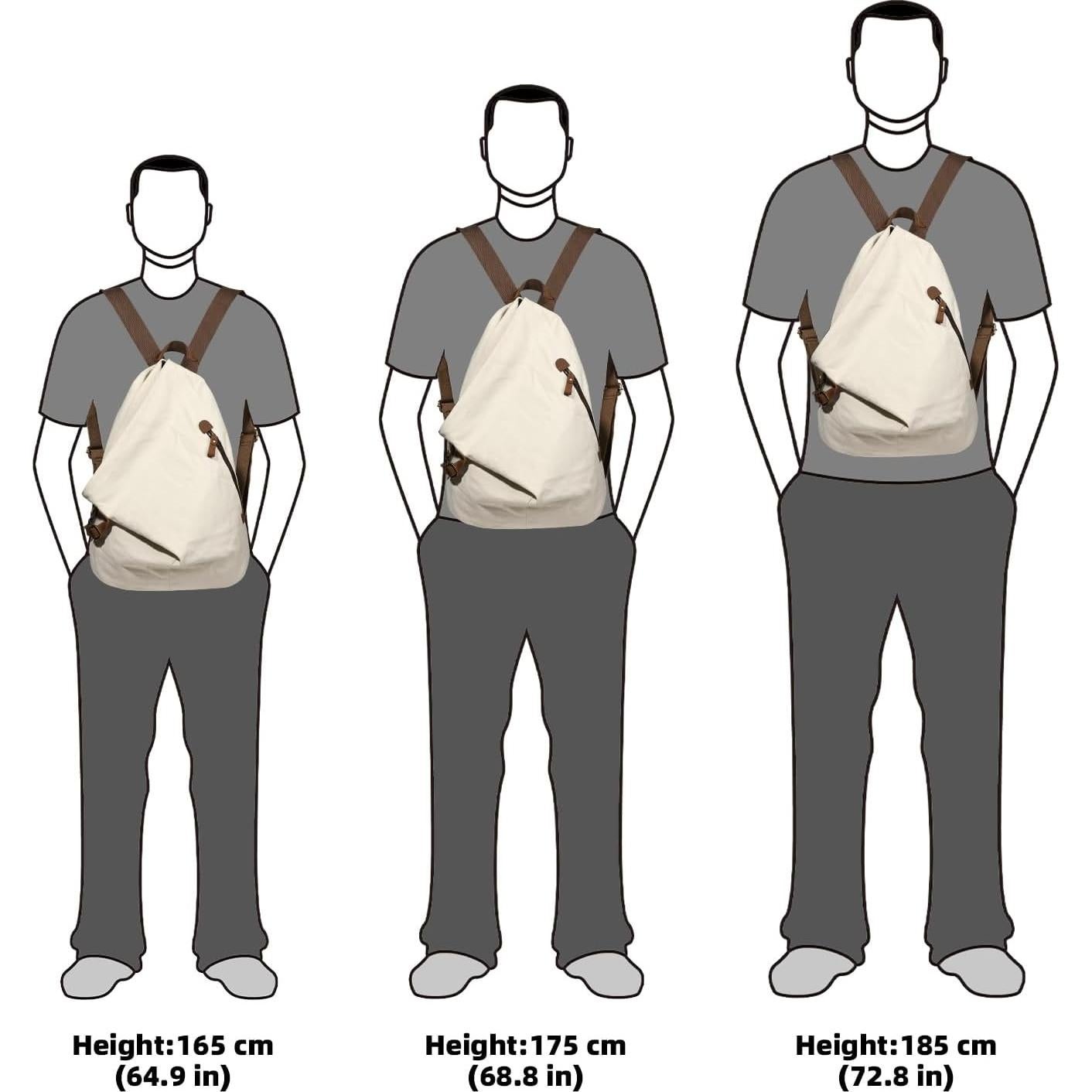 Mochila Vintage de Lona KL928 - Grande Casual Unisex 33x17x38cm