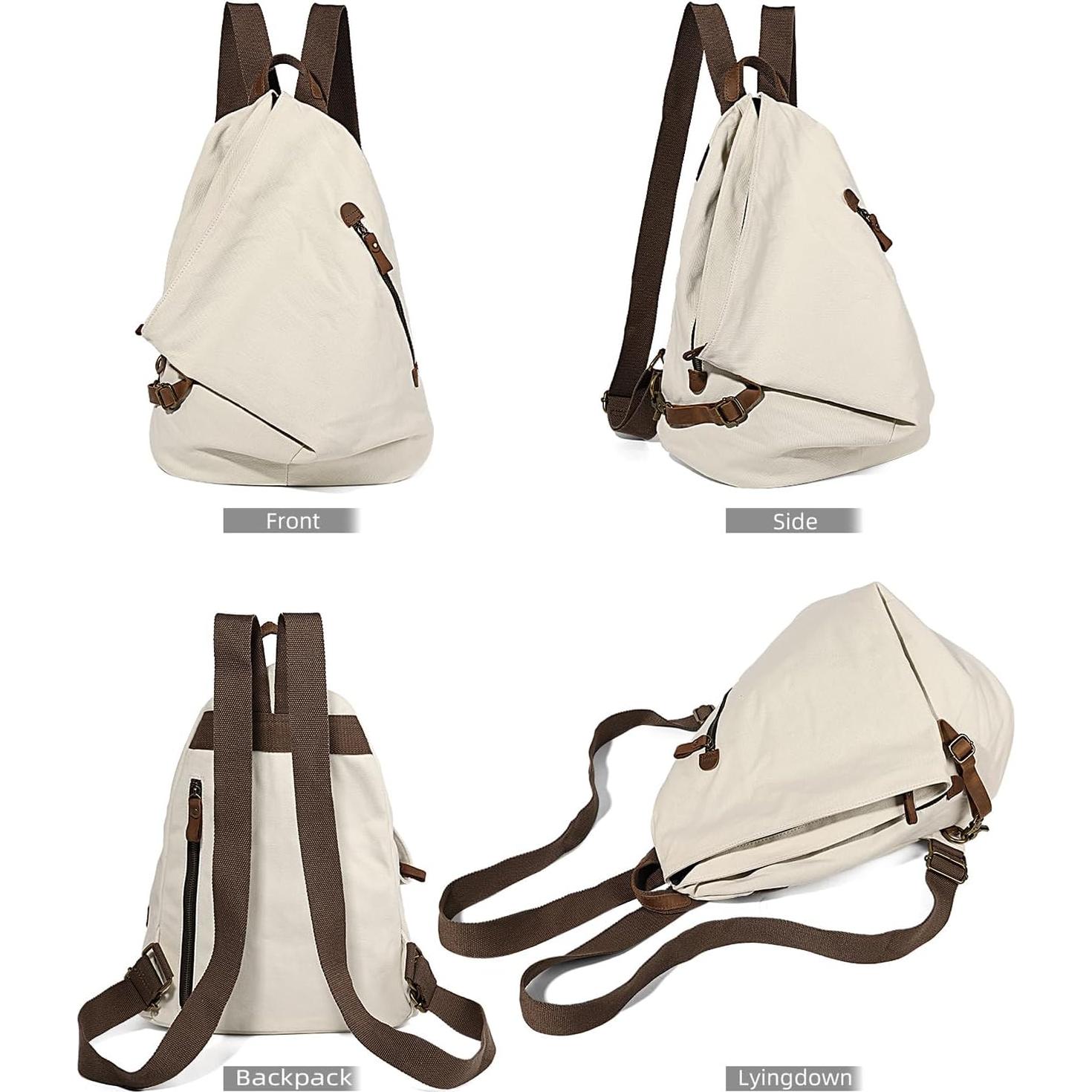 Mochila Vintage de Lona KL928 - Grande Casual Unisex 33x17x38cm