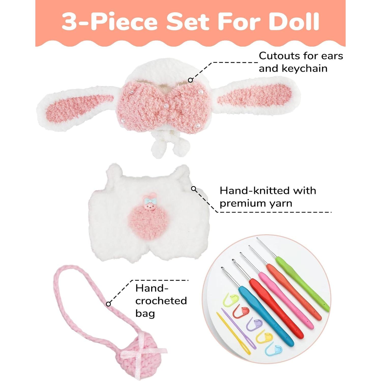 Conjunto de Ropa para Muñeca Gouxuangongzao Conejito 17cm