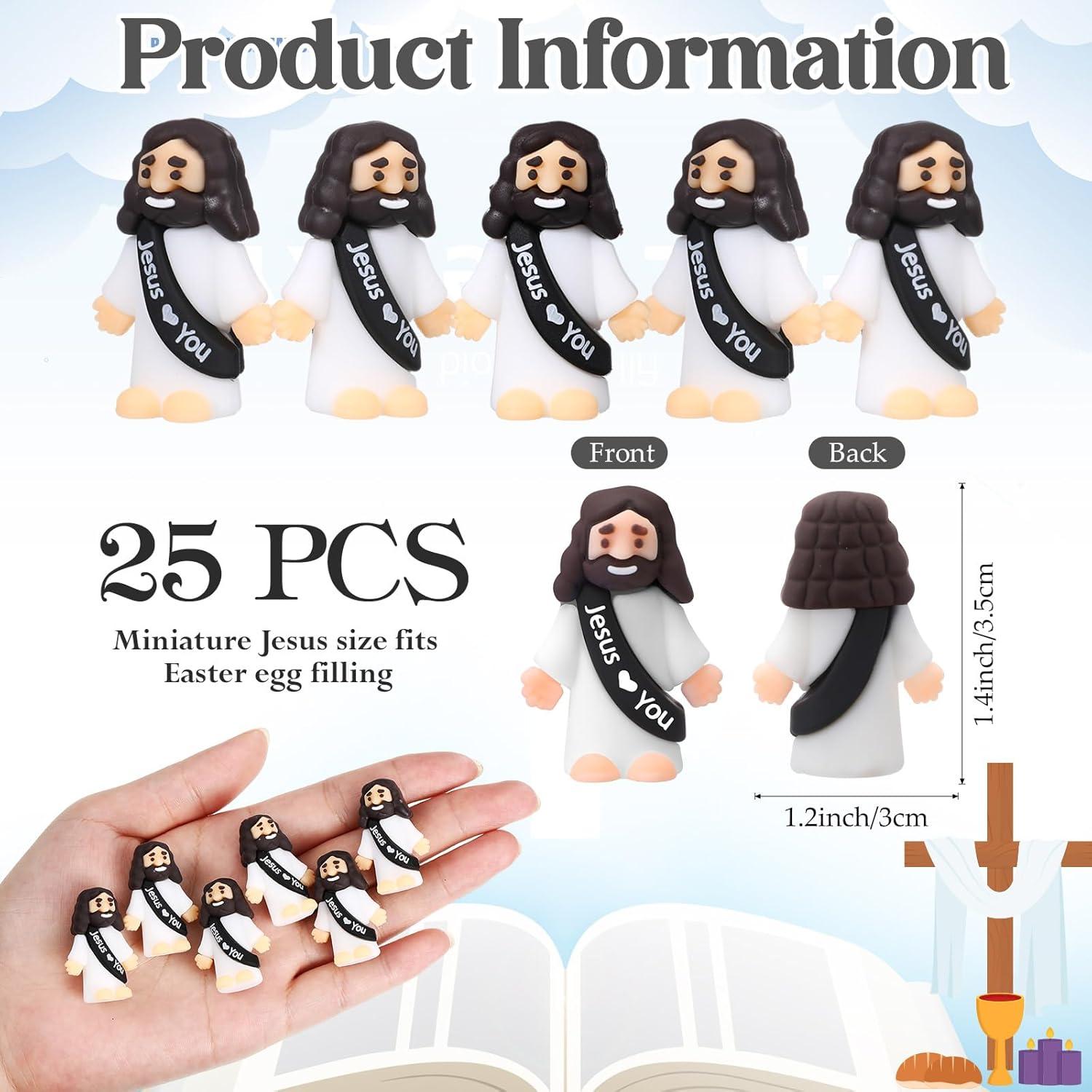 25 Figuras de Jesús de Goma Bememo - Mini Juguetes Religiosos