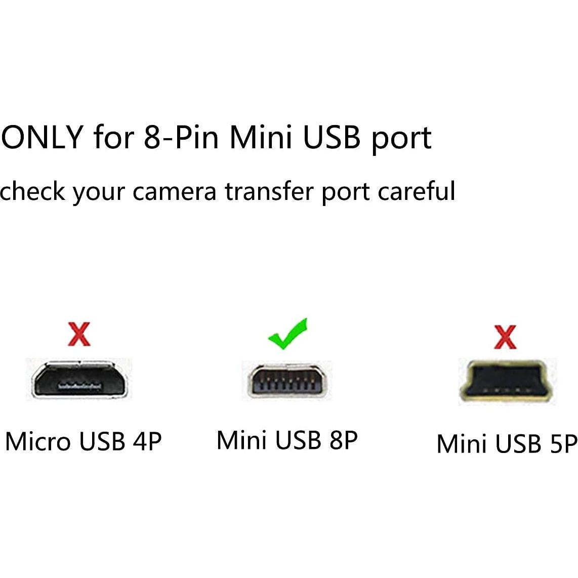 Cable USB de transferencia de datos AILTECK para cámara Sony Cybershot 1m