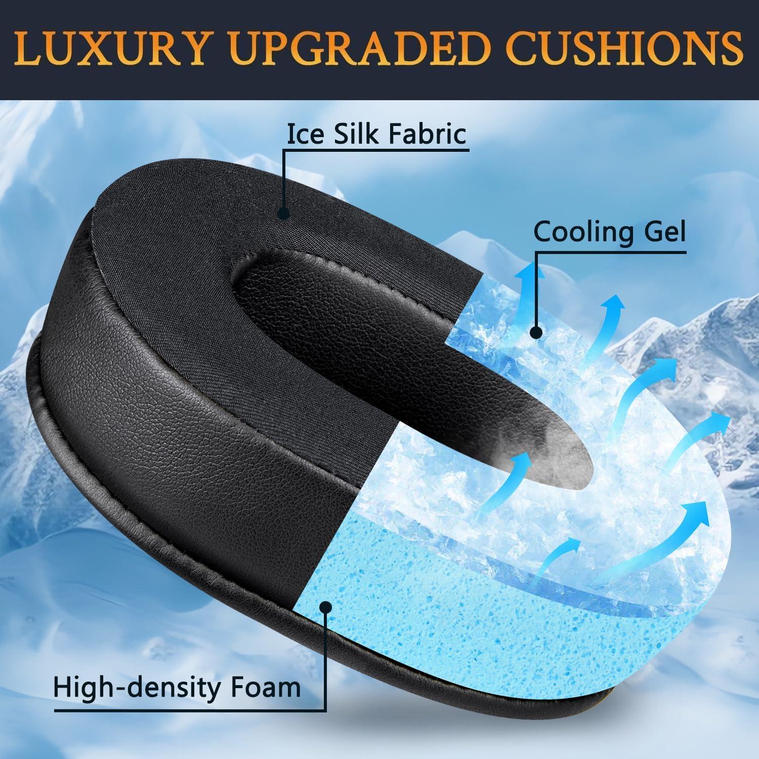 Almohadillas de Gel Refrigerante SOULWIT para Razer BlackShark V2 - Negro