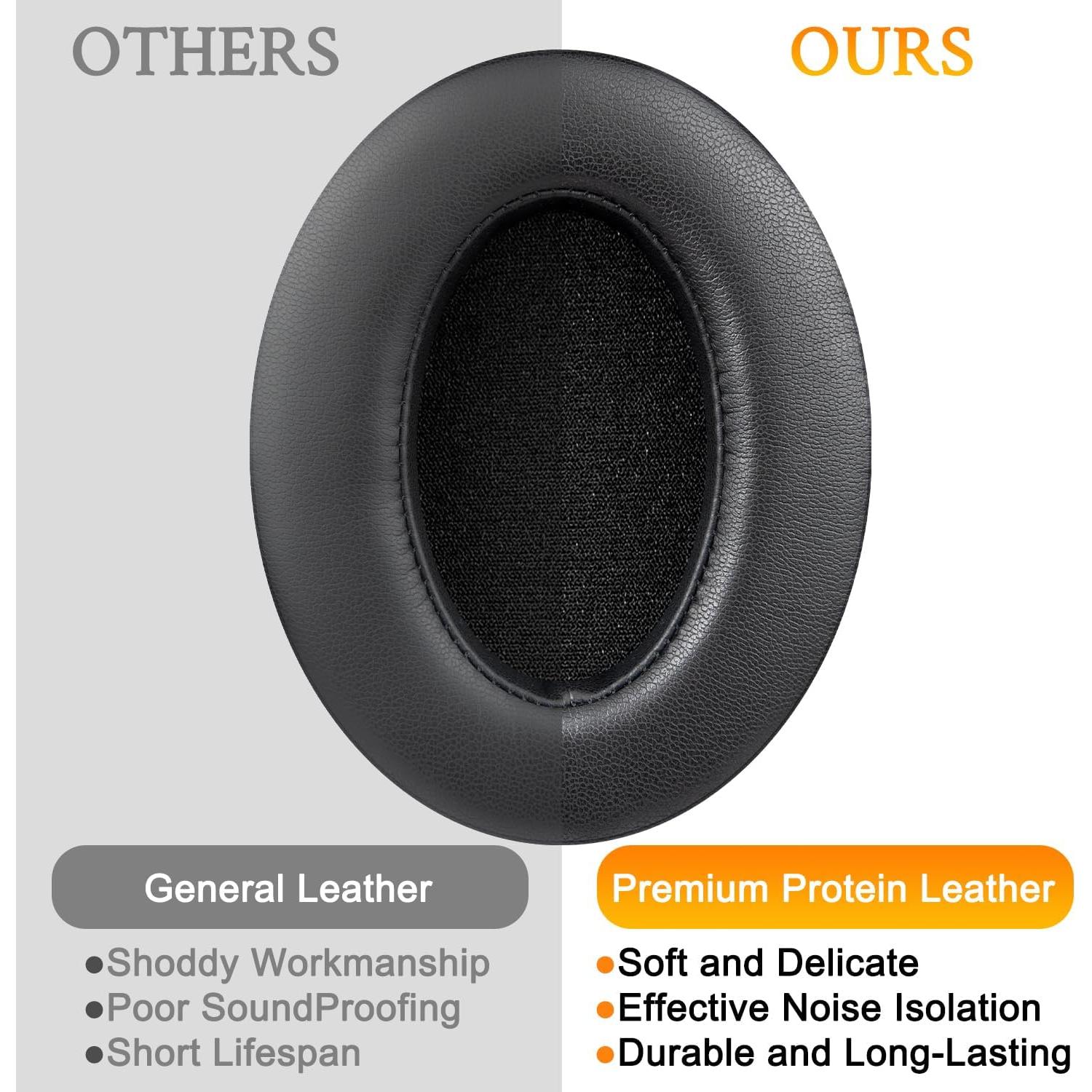 Almohadillas de Cuero SOULWIT para Auriculares Universales - Negro