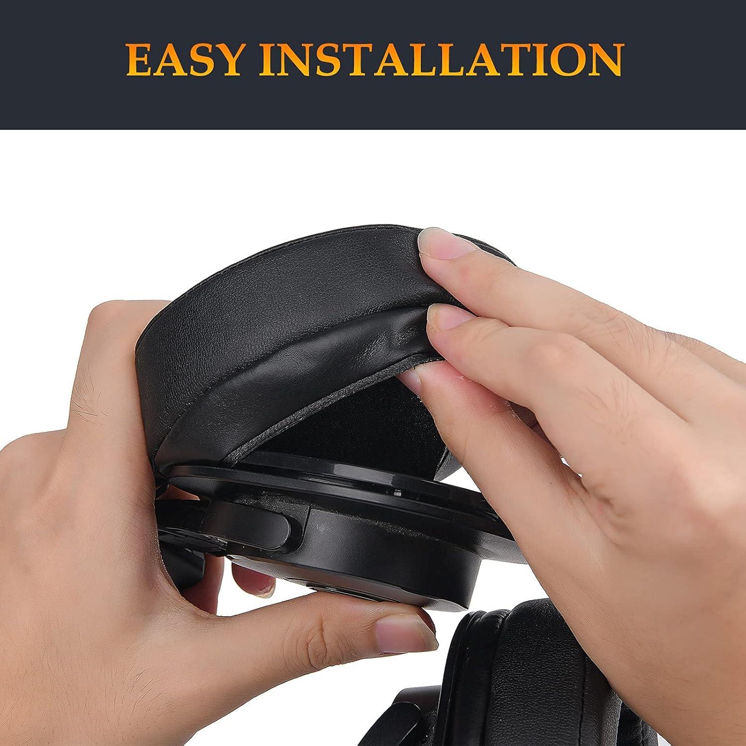 Almohadillas de Cuero SOULWIT para Auriculares Universales - Negro