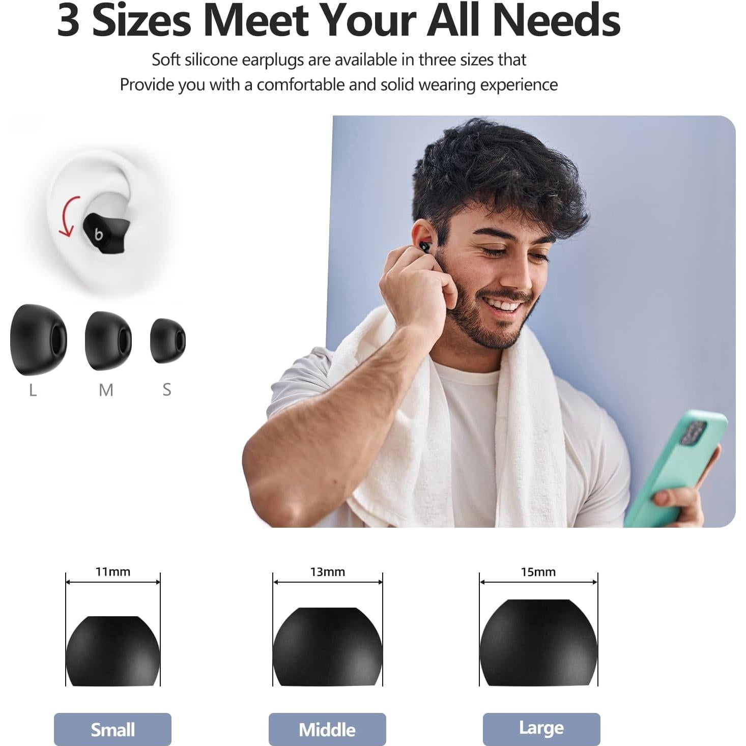 Funda de Silicona para Beats Studio Buds Plus - Gris Oscuro