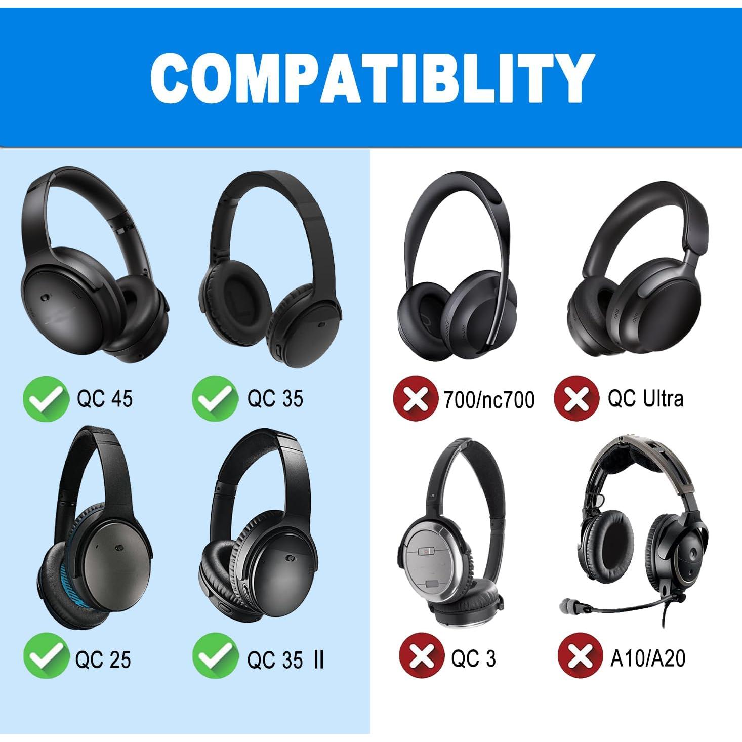 Almohadillas de Repuesto BINGLE para Auriculares Bose QC35/QC25