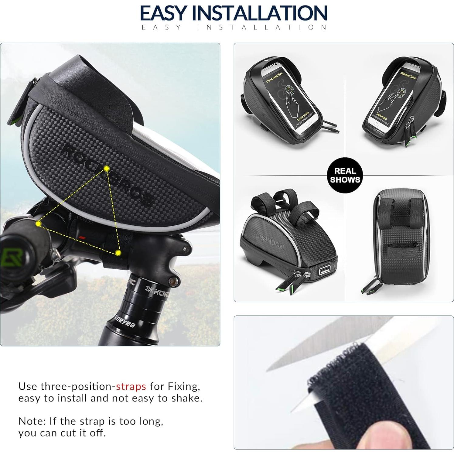 Bolsa de Manillar para Teléfono ROCKBROS Impermeable 1.5L