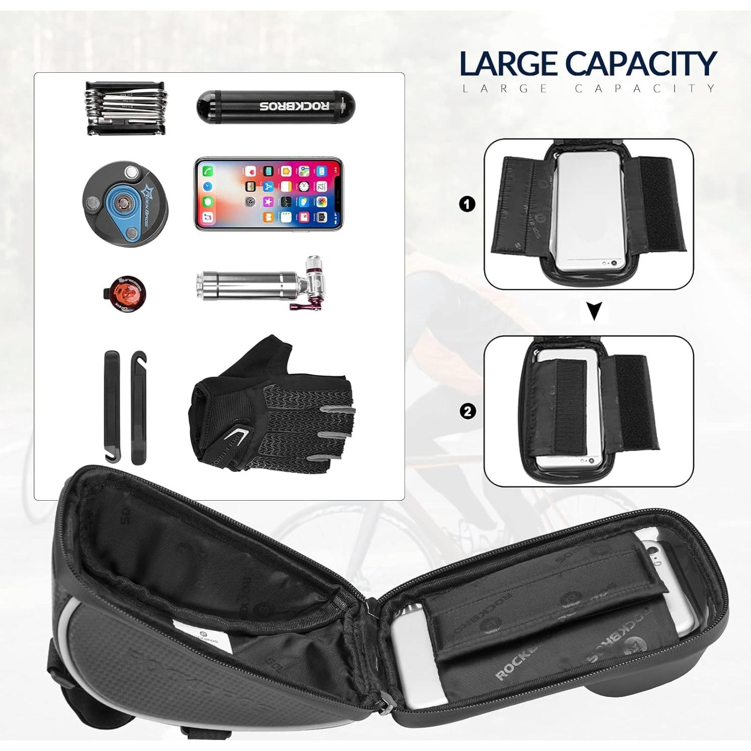 Bolsa de Manillar para Teléfono ROCKBROS Impermeable 1.5L