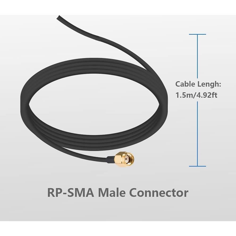 Antena WiFi Doble Banda 12dBi POBADY 1.5m RP-SMA Omnidireccional