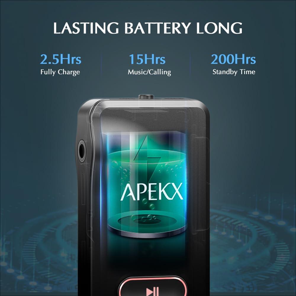 Adaptador Bluetooth APEKX BR19 para coche 3.5mm Hi-Fi Negro