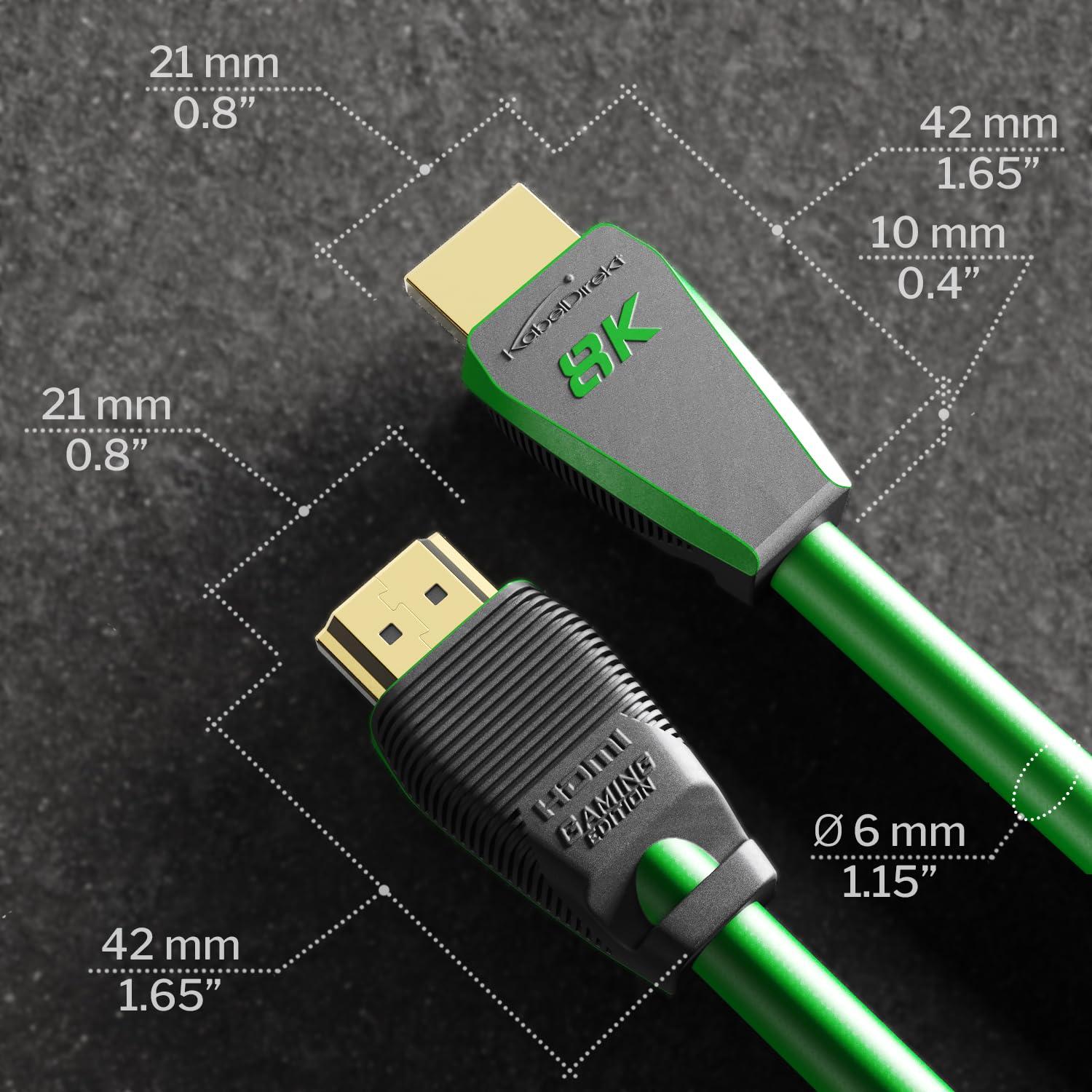 Cable HDMI 8K Ultra Certificado KabelDirekt 2.74m Verde