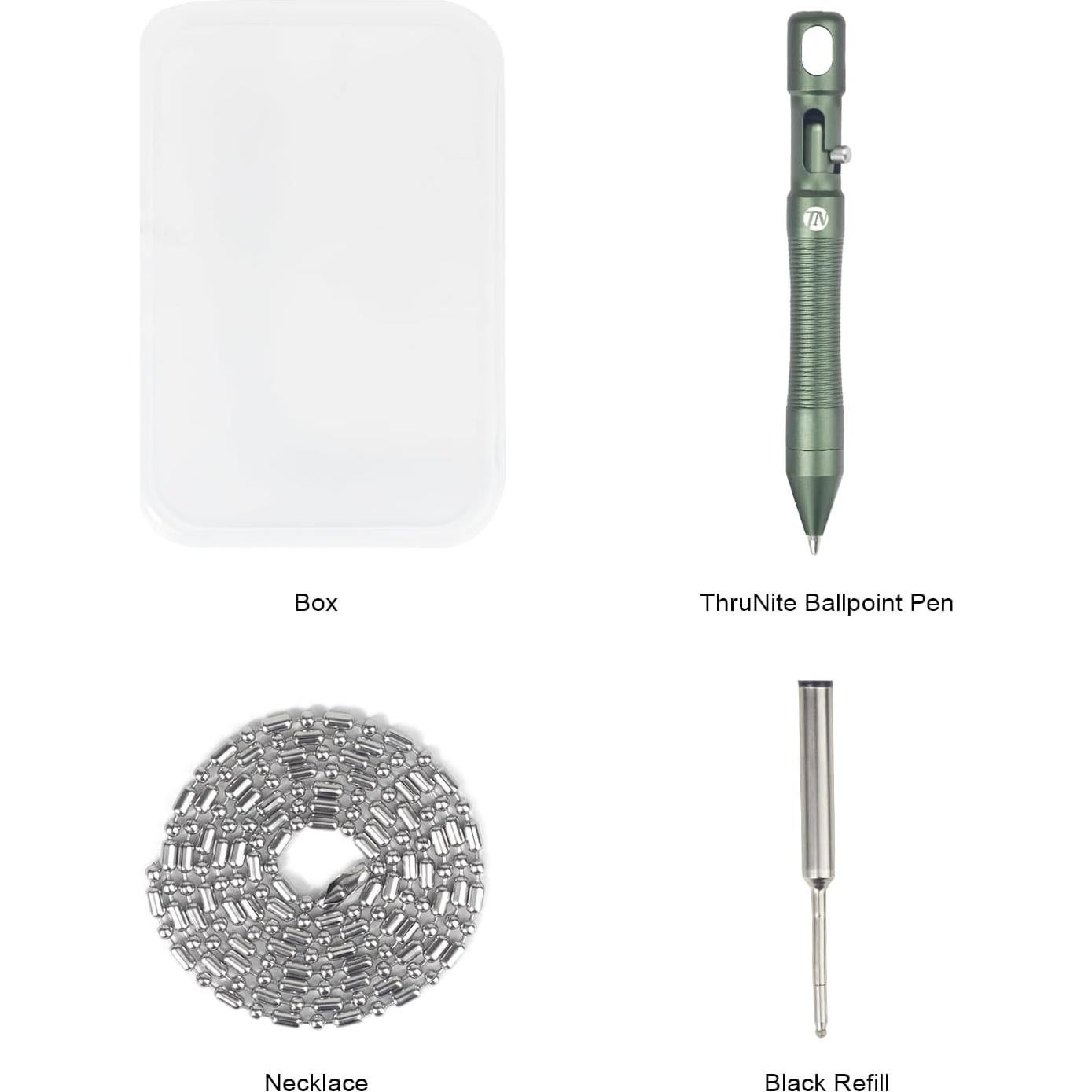 Bolígrafo ThruNite TN Bolt Action Mini Verde Aluminio