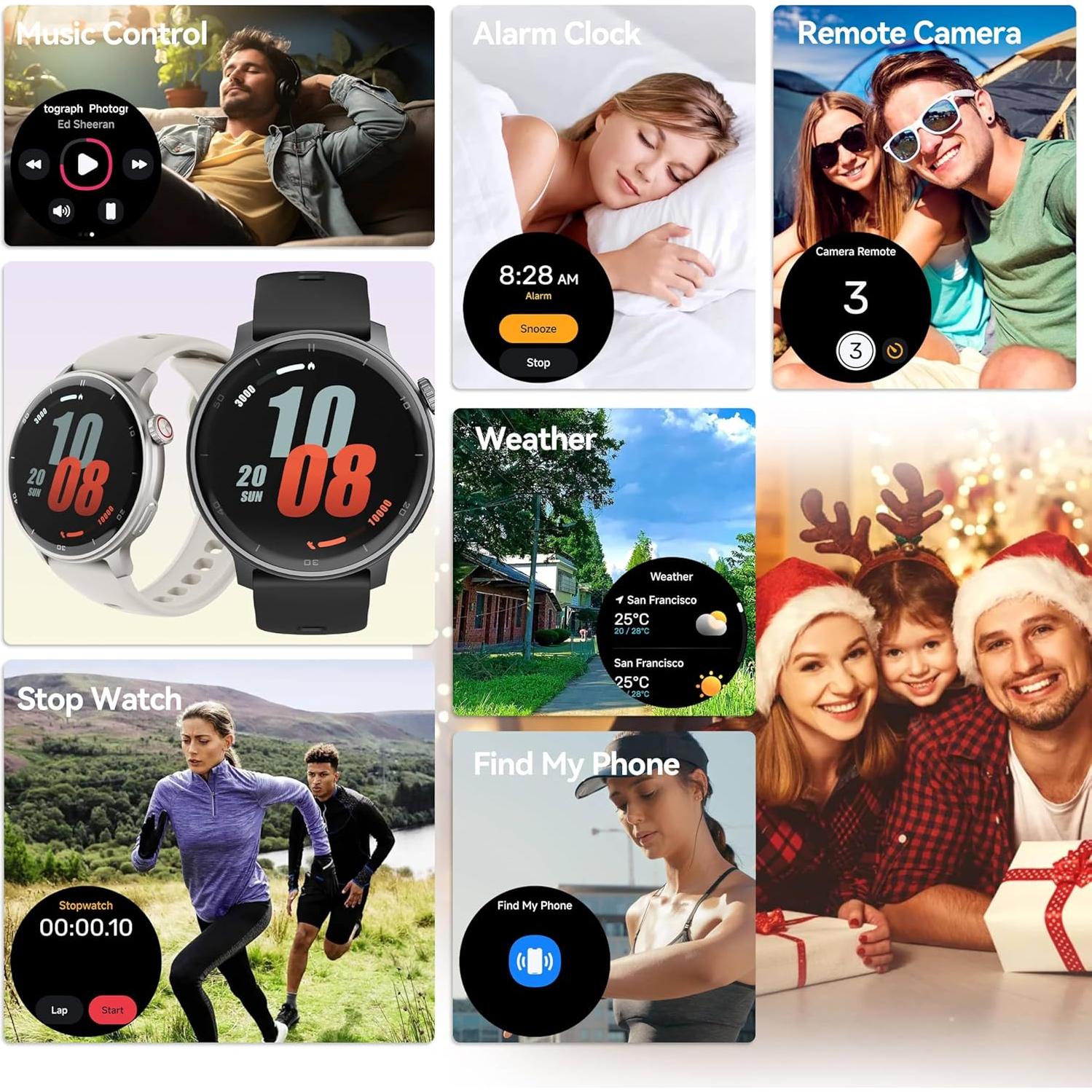 Reloj GPS KPEP R5G Negro 1.43" AMOLED Resistente al Agua