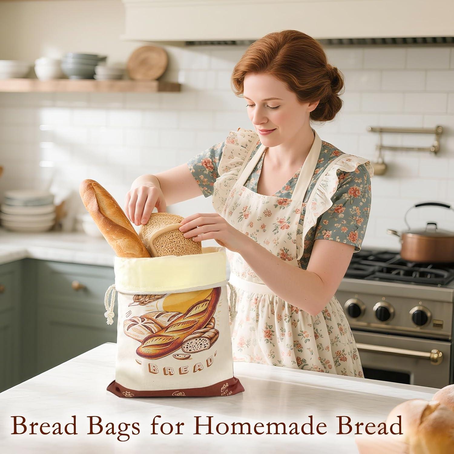 Bolsas de Pan Reutilizables CAROCUT - 2 Unidades de Cera de Abeja