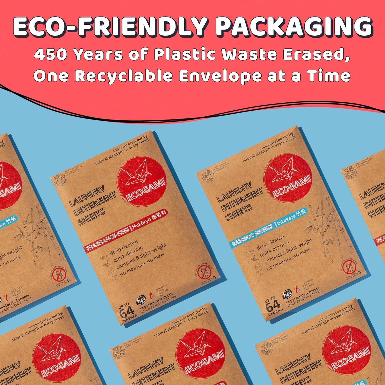 Hojas de Detergente Ecogami - 32 Hojas Biodegradables