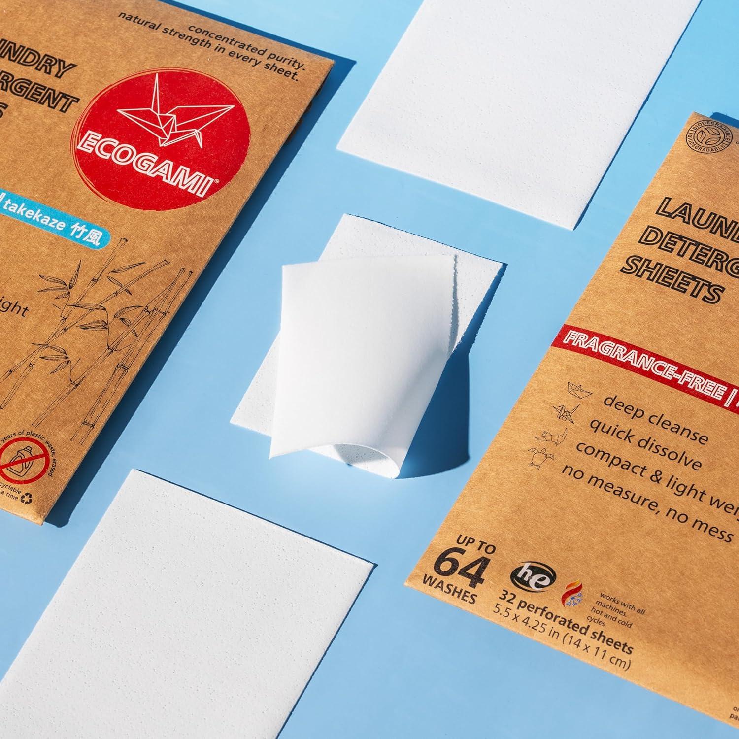 Hojas de Detergente Ecogami - 32 Hojas Biodegradables