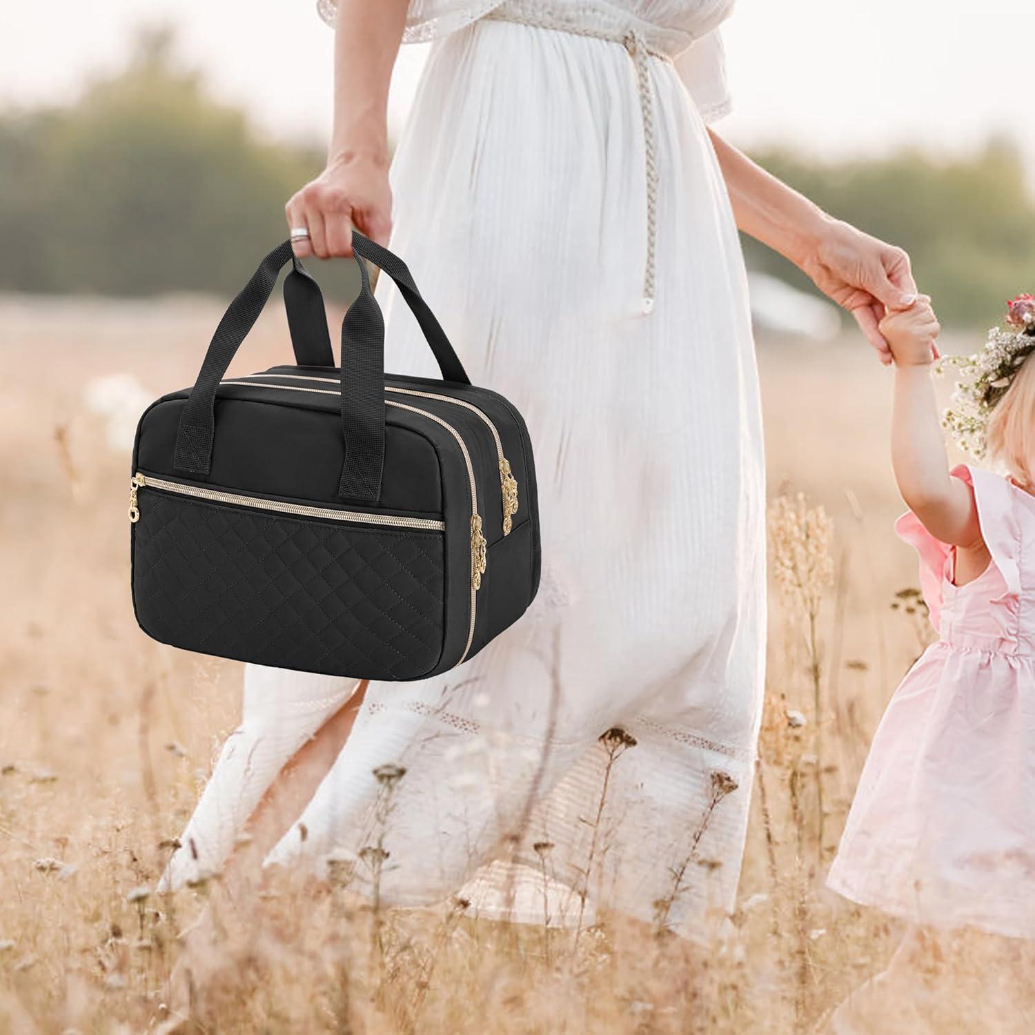 Bolsa de Almacenamiento para Extractor de Leche Wearable Damero Negra