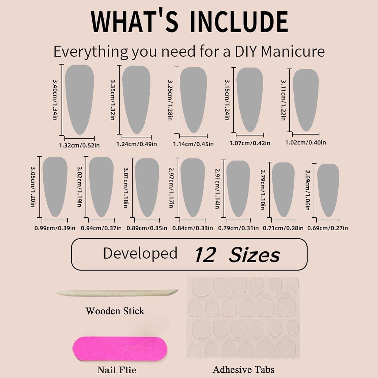 Uñas Postizas Stiletto GCSQW 24 Pcs Brillo Blanco Lechoso