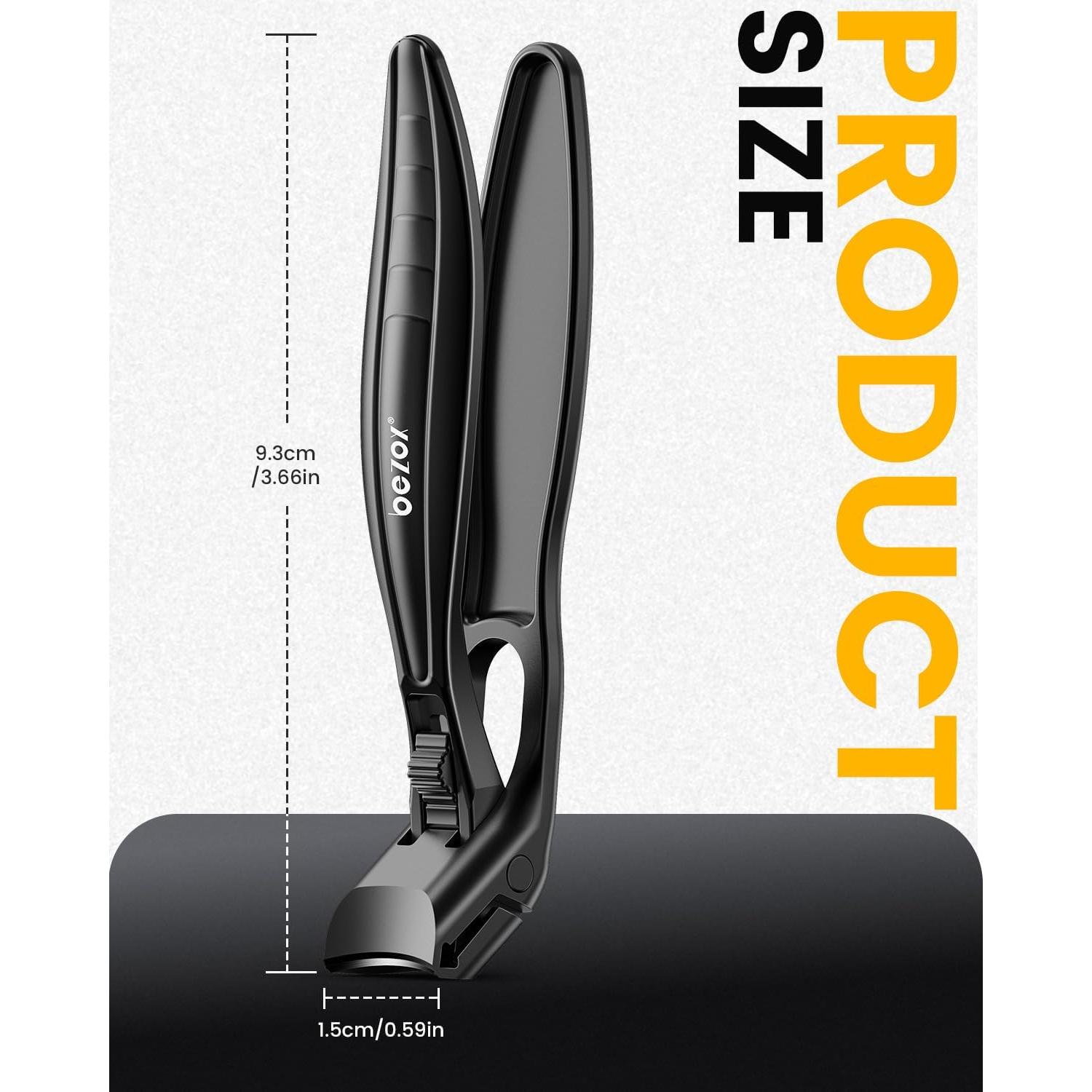 Cortauñas BEZOX Ergonómico para Uñas Gruesas - Negro