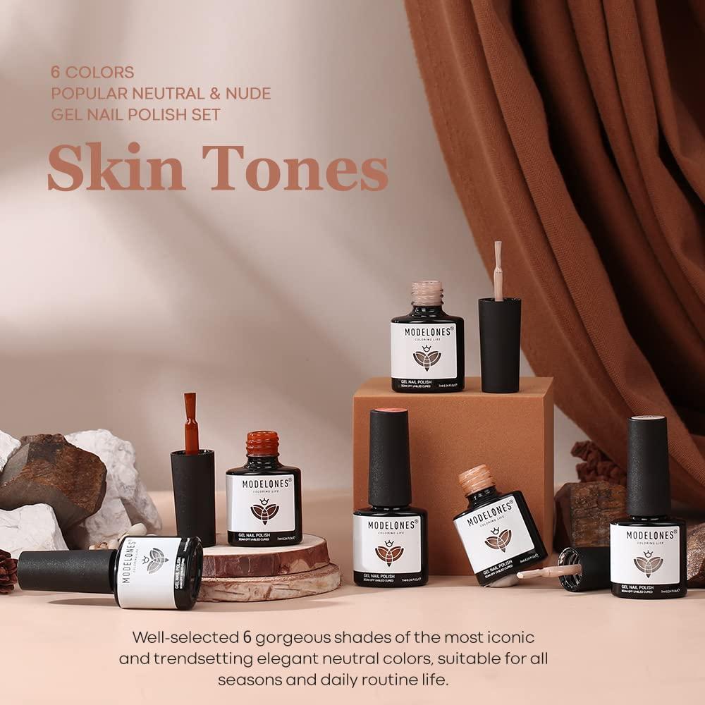 Set de Esmalte en Gel Modelones 6 Colores Nude 7ml