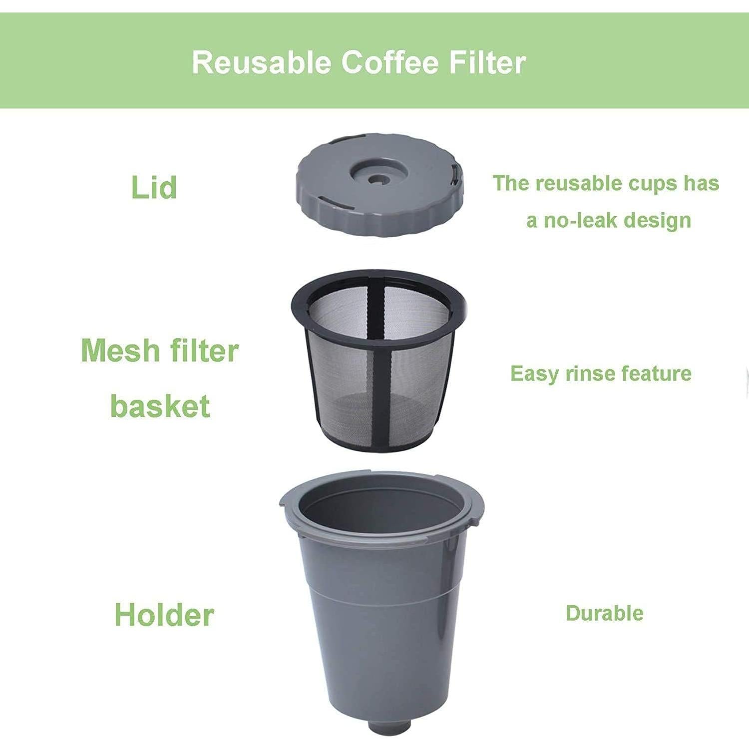 Filtros de café reutilizables Podoy para cafeteras B30 B70 K10 (2 unidades)