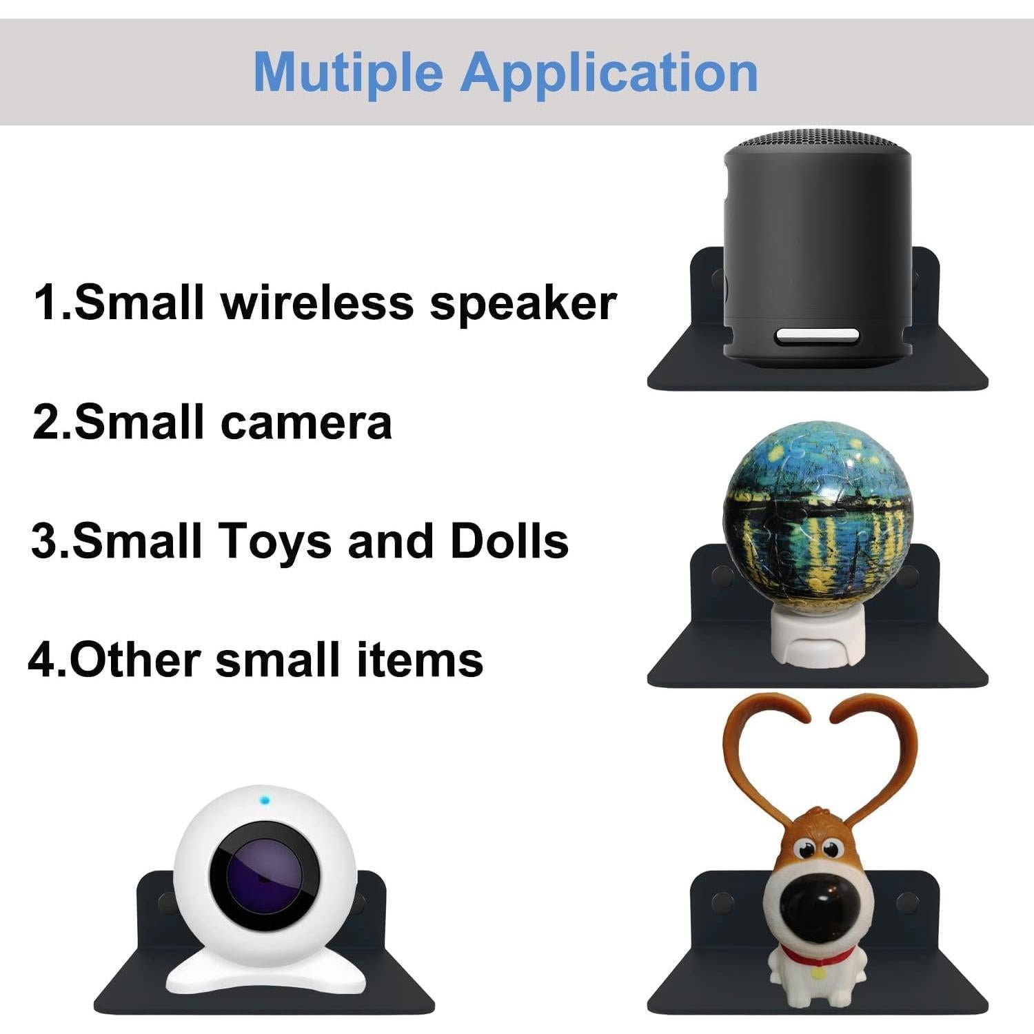 Soporte de Pared para Altavoz Wisding - Metal Negro 2kg