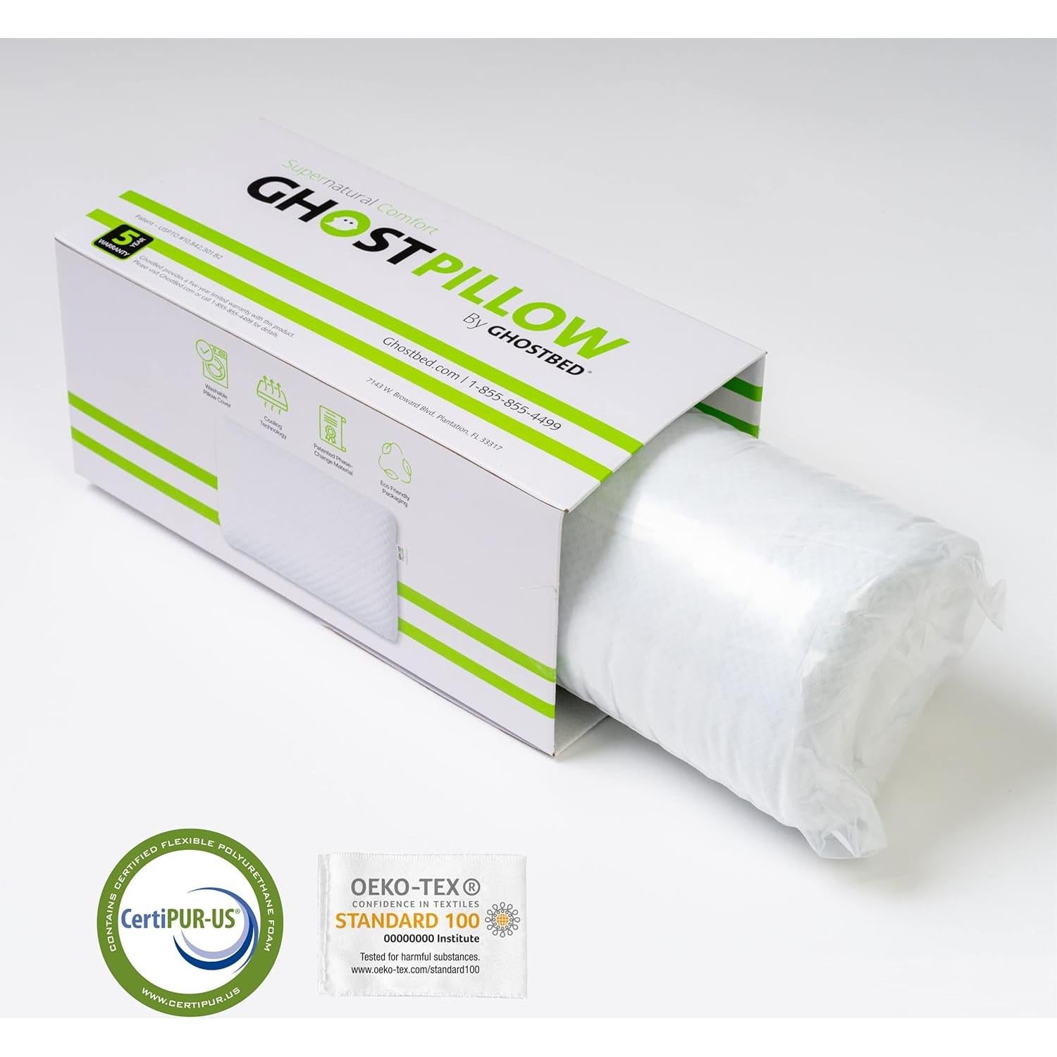 Almohada Refrigerante GhostBed Estándar Espuma Viscoelástica