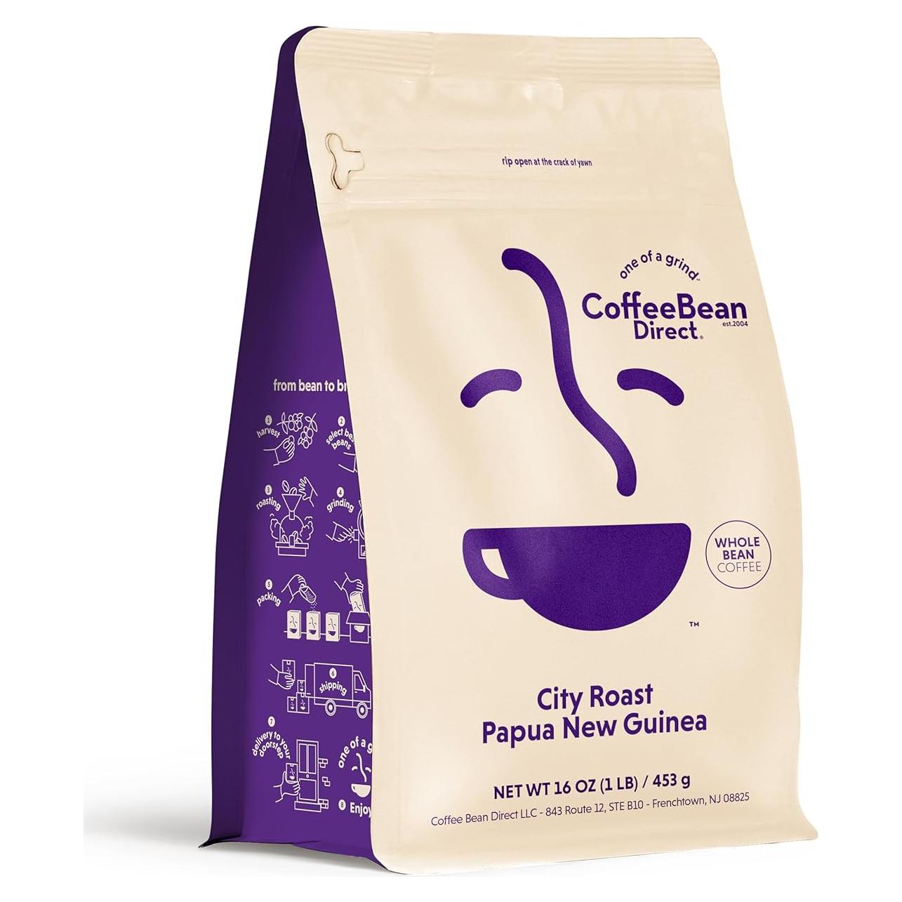 Café en Grano Directo Tostado Ciudad Papúa Nueva Guinea 453g