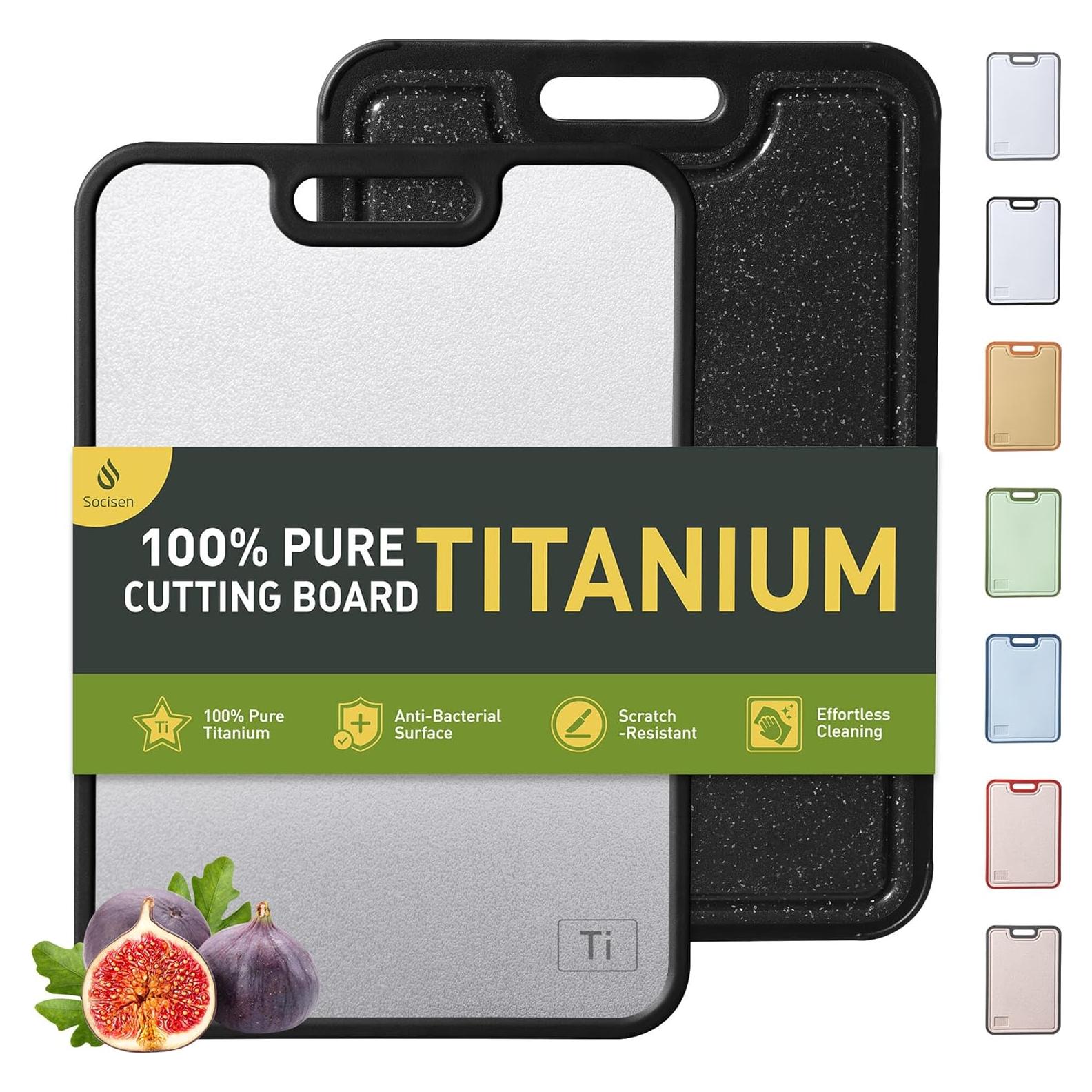 Tabla de Cortar de Titanio Socisen 35.6x24.4cm Doble Cara