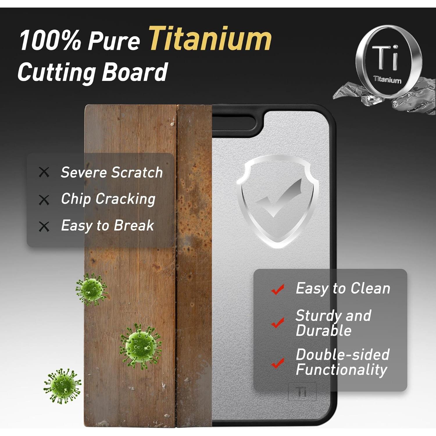 Tabla de Cortar de Titanio Socisen 35.6x24.4cm Doble Cara