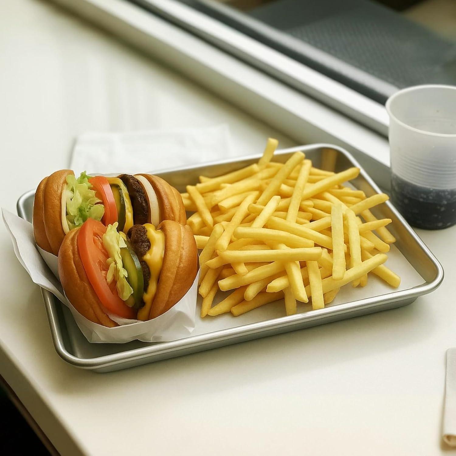 Juego de bandejas para hornear Ohtomber 3 piezas acero inoxidable