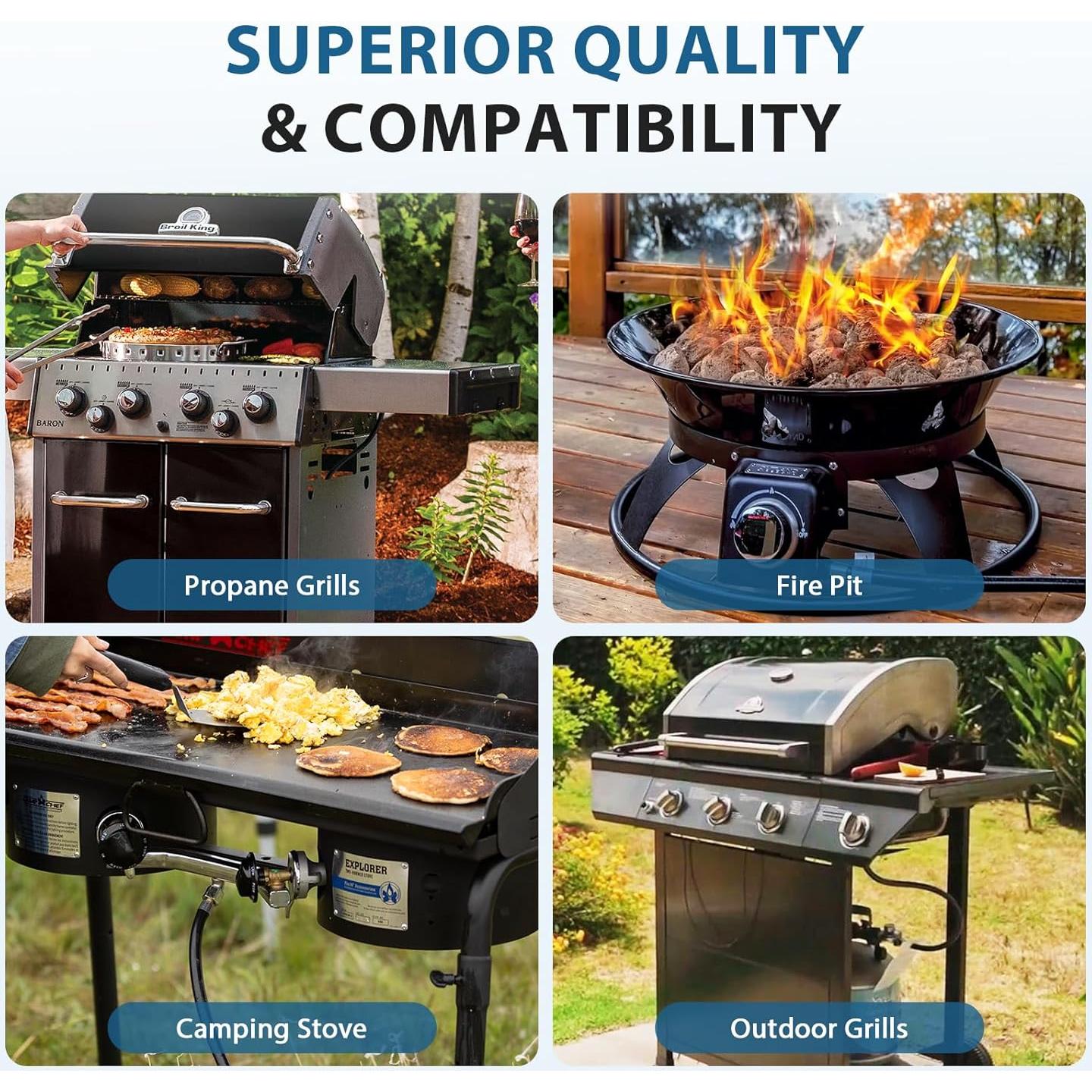 Regulador de Gas Universal Rushare 2 Pies con Manguera