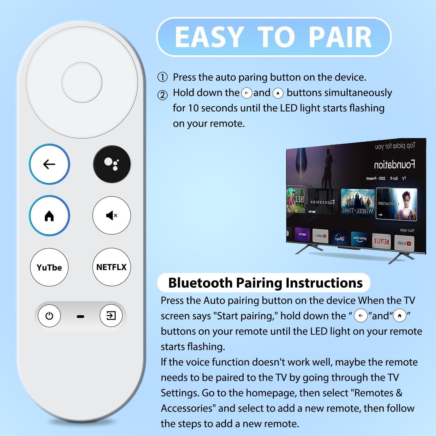 Control Remoto de Reemplazo AIEHM para Chromecast Google TV