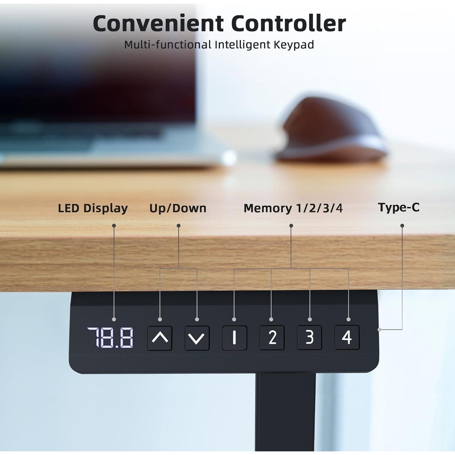 Marco de Escritorio Elevable Eléctrico PiomuDek ED04N Negro 150kg