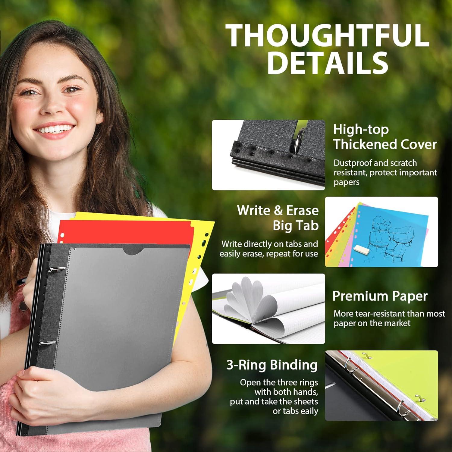 Carpeta Telescópica WOT I 3 Anillas Negro 60 Hojas 21.6x27.9cm