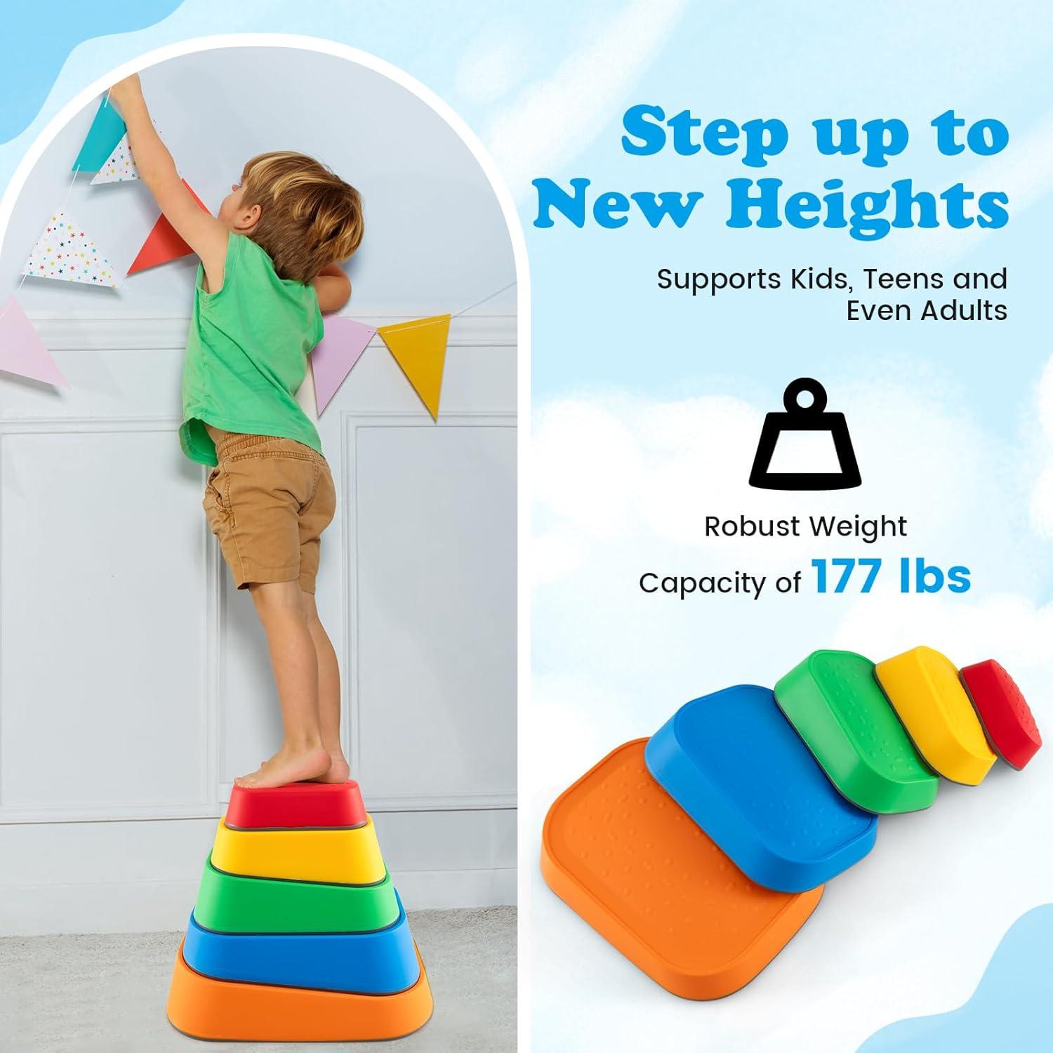 Piedras de Equilibrio Antideslizantes Costzon - 5 Piezas Multicolor