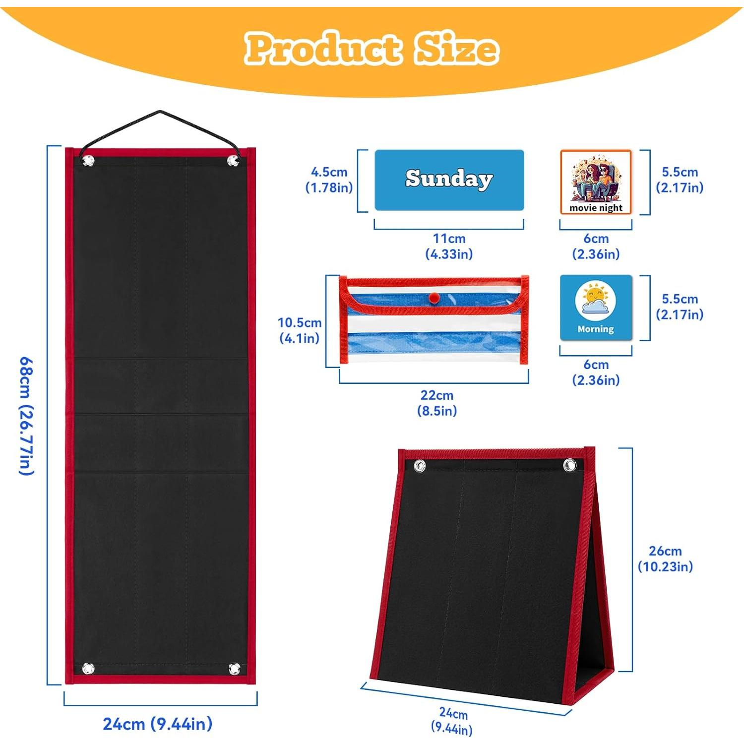 Tablero de Horario Visual PITCOTT para Niños - 103 Tarjetas