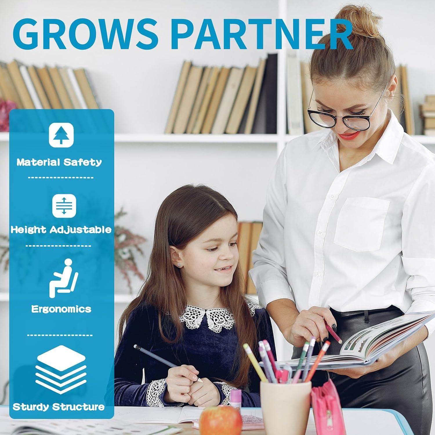 Conjunto de Escritorio y Silla Diroan para Niños Azul