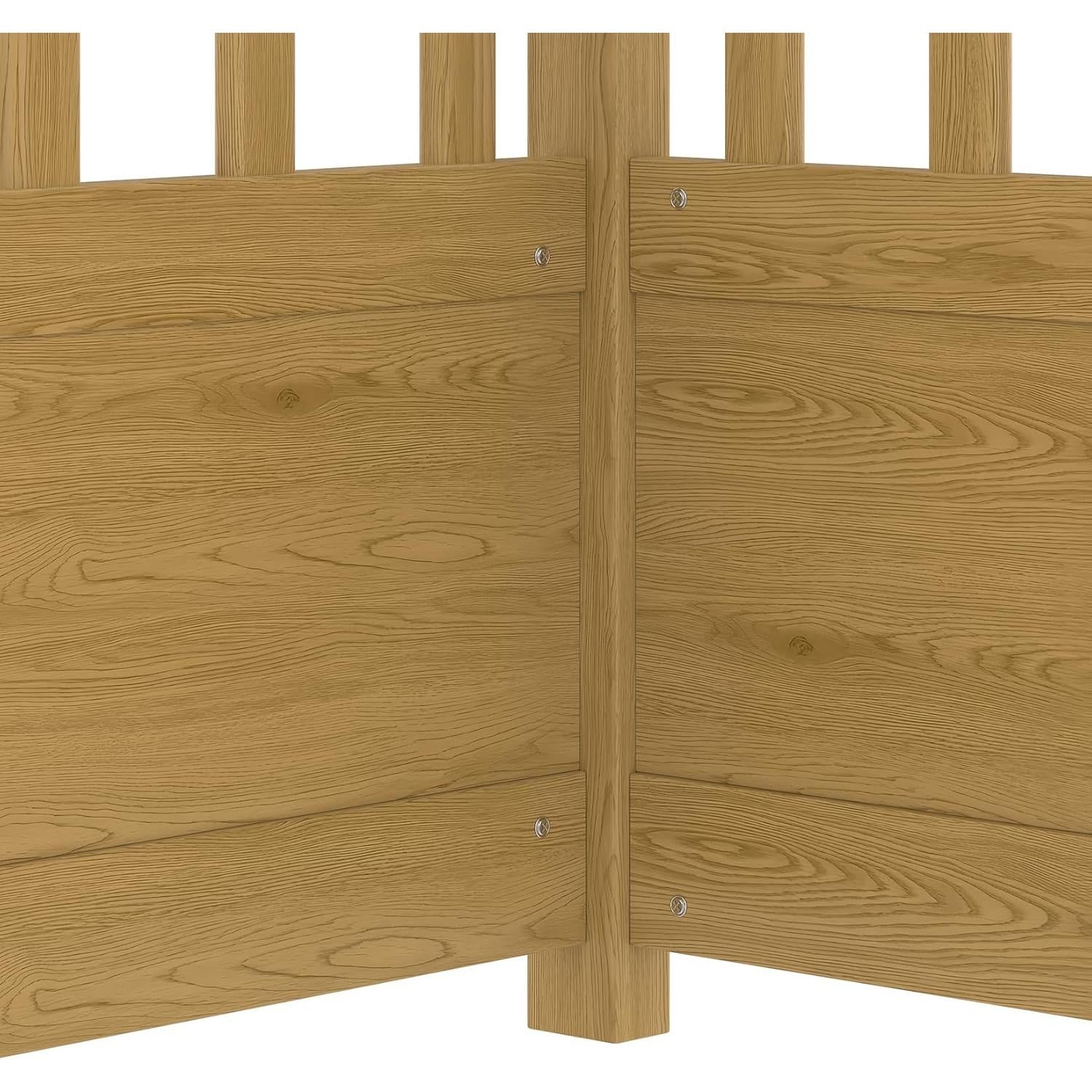 Cama de Piso Montessori NUPczxg de Madera Natural 144.5x195.2 cm