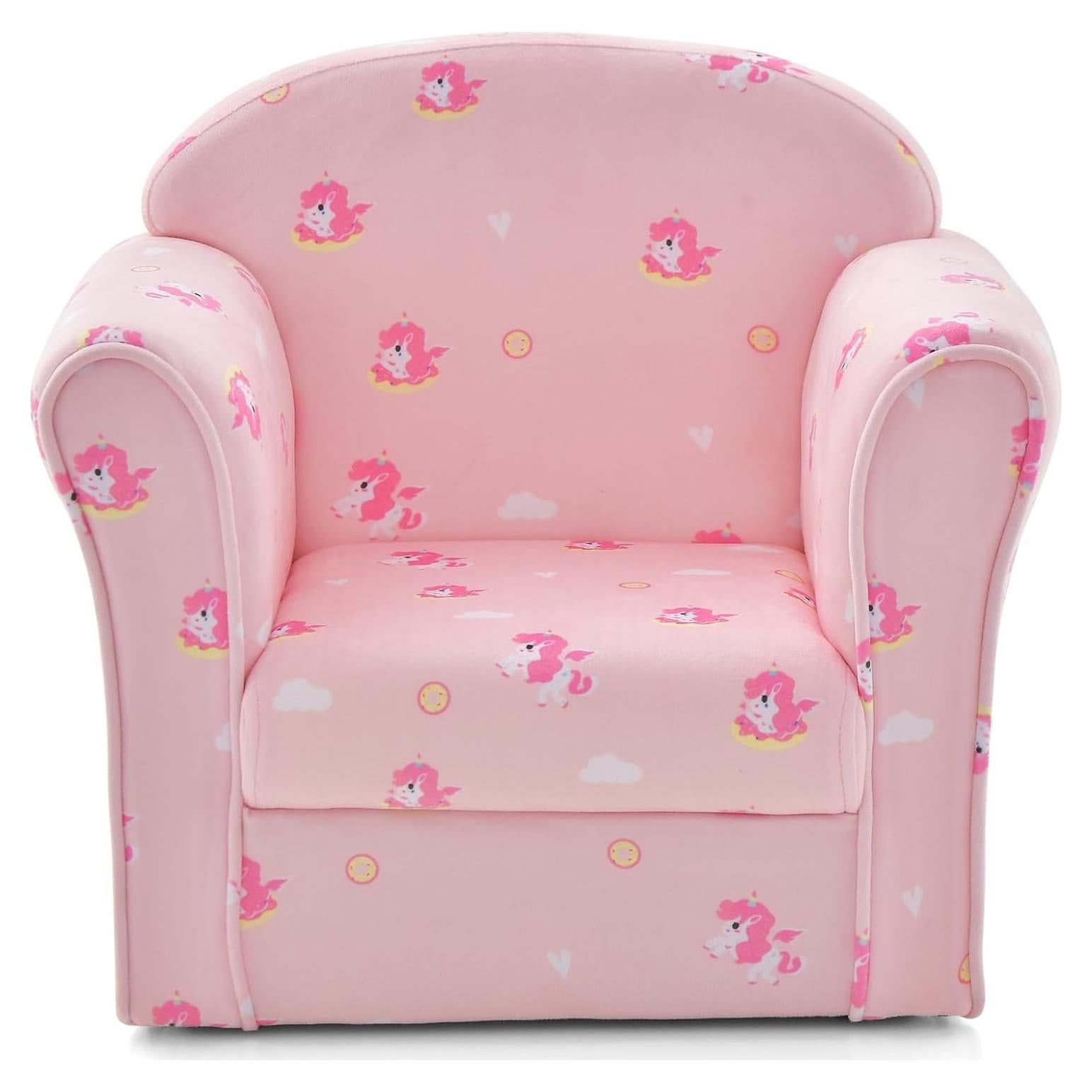 Sofá INFANS para Niños Unicornio, Madera Resistente, 38x43x51cm