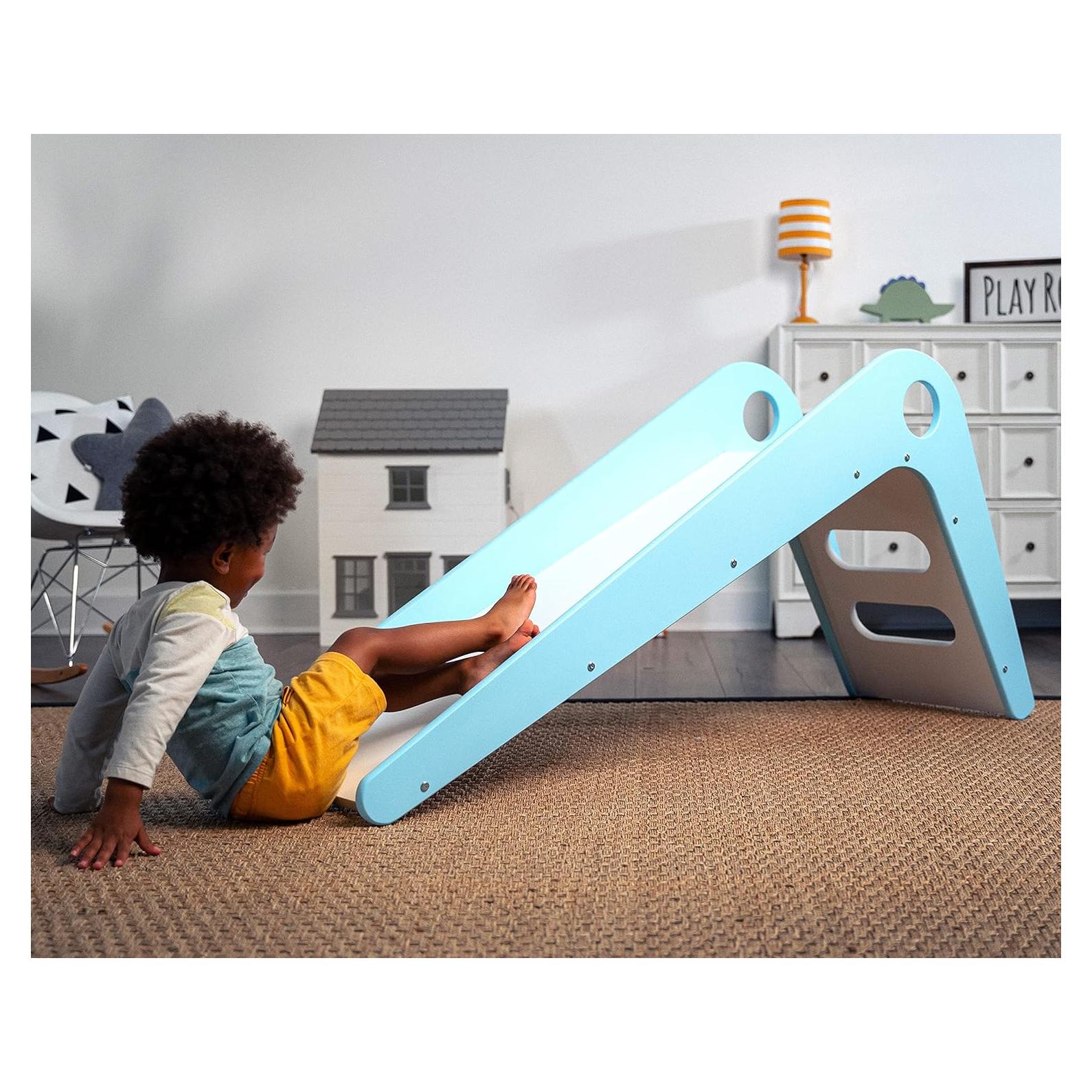 Tobogán de Madera Avenlur Azul para Niños 18 meses a 4 años