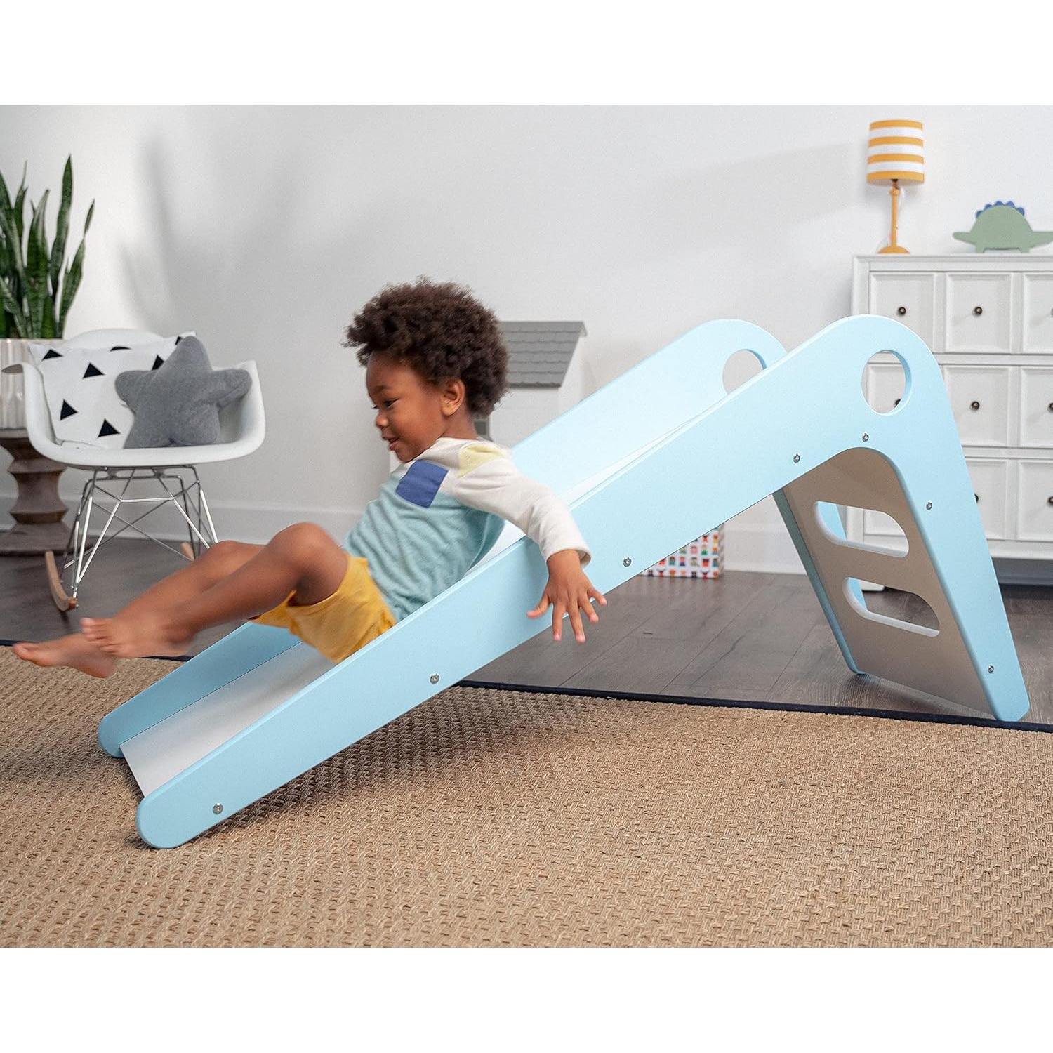 Tobogán de Madera Avenlur Azul para Niños 18 meses a 4 años