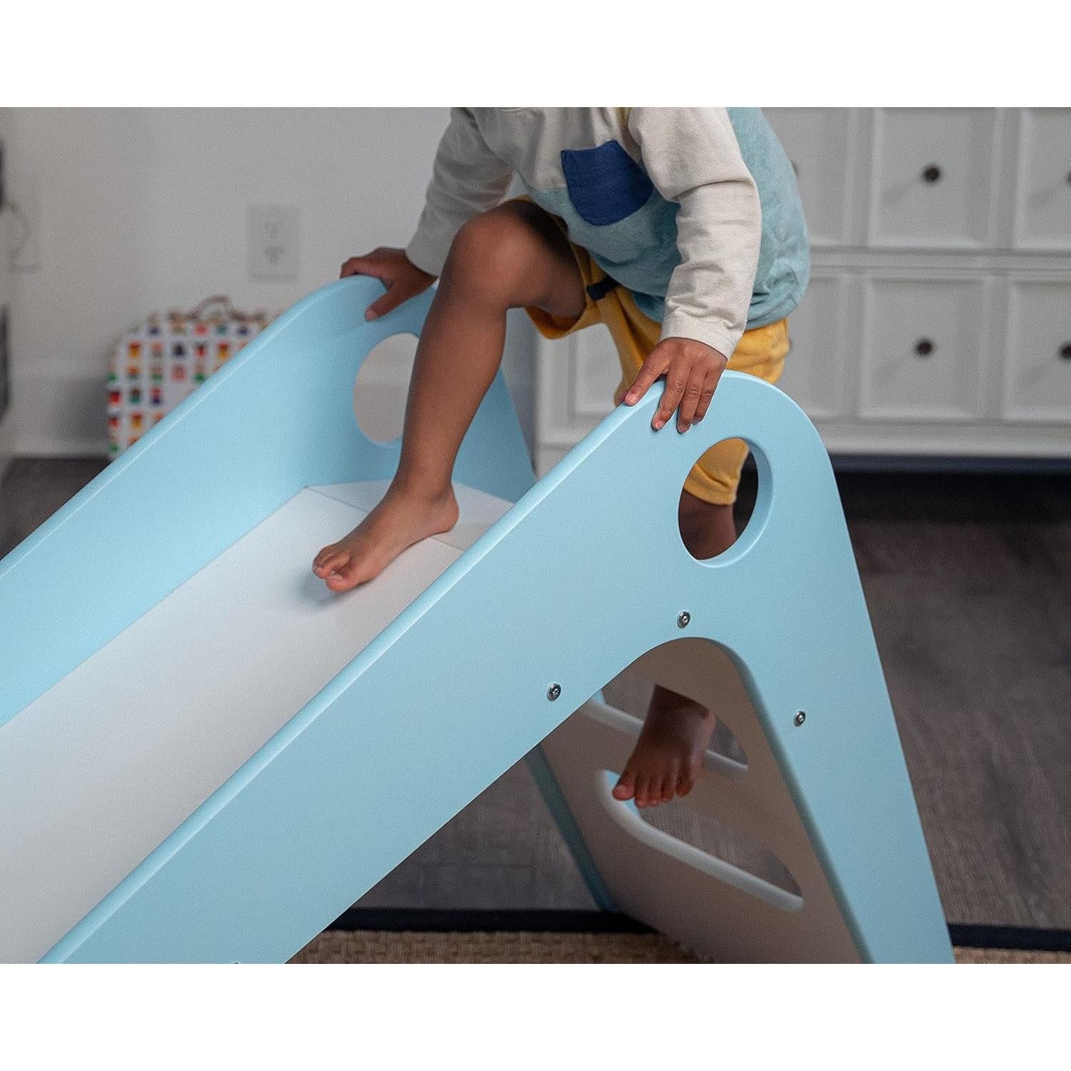 Tobogán de Madera Avenlur Azul para Niños 18 meses a 4 años