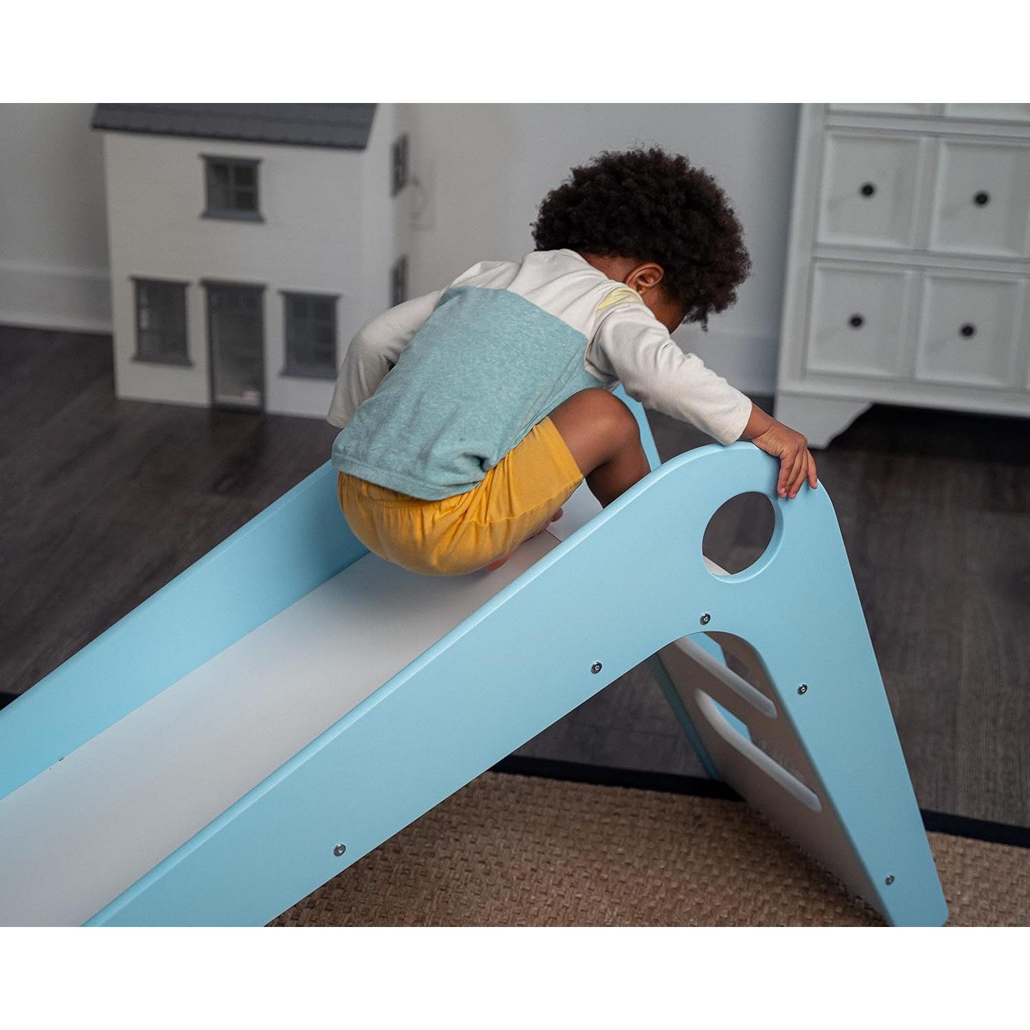 Tobogán de Madera Avenlur Azul para Niños 18 meses a 4 años
