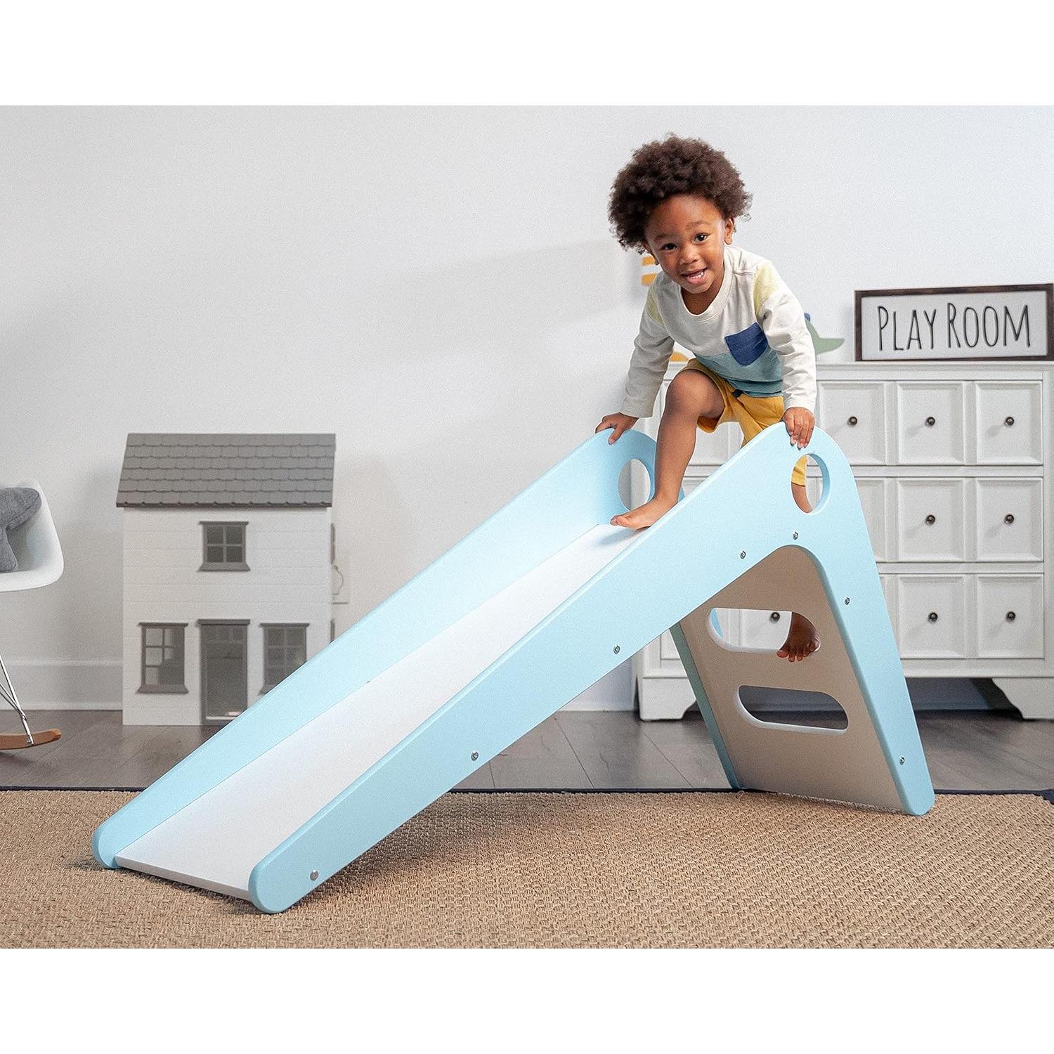 Tobogán de Madera Avenlur Azul para Niños 18 meses a 4 años