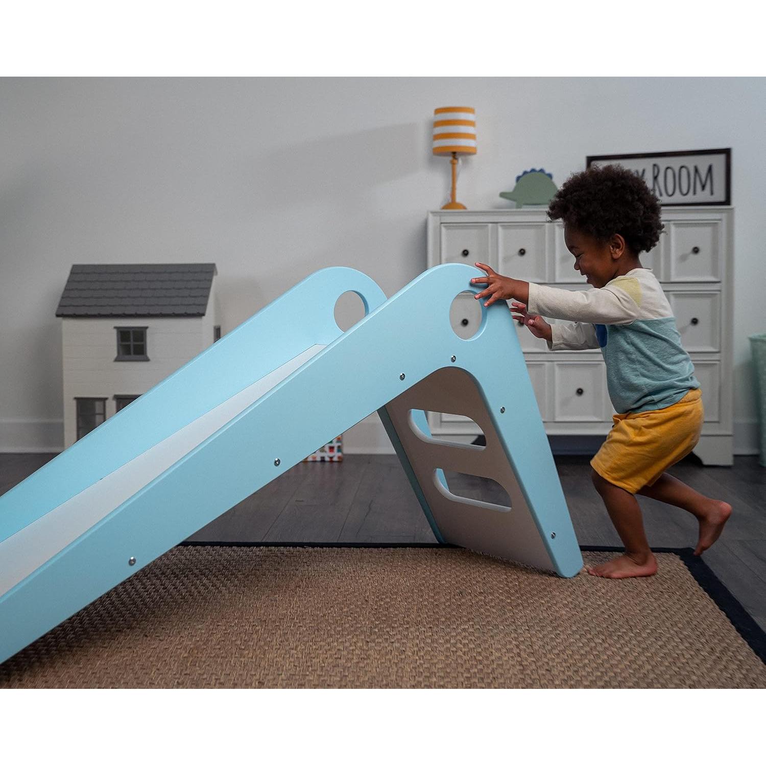 Tobogán de Madera Avenlur Azul para Niños 18 meses a 4 años
