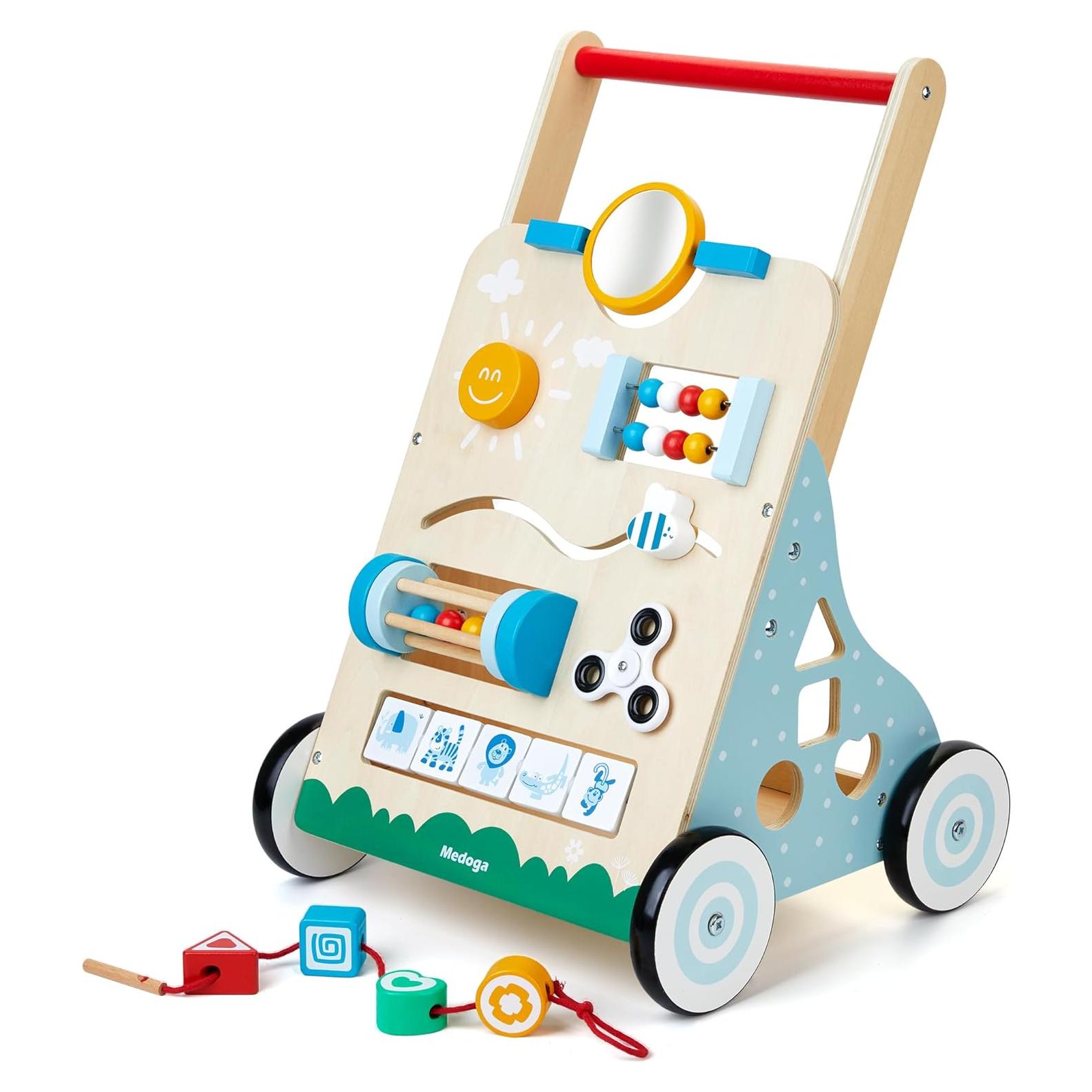 Andador de Madera Medoga BW001 para Bebés 10 en 1 Ajustable