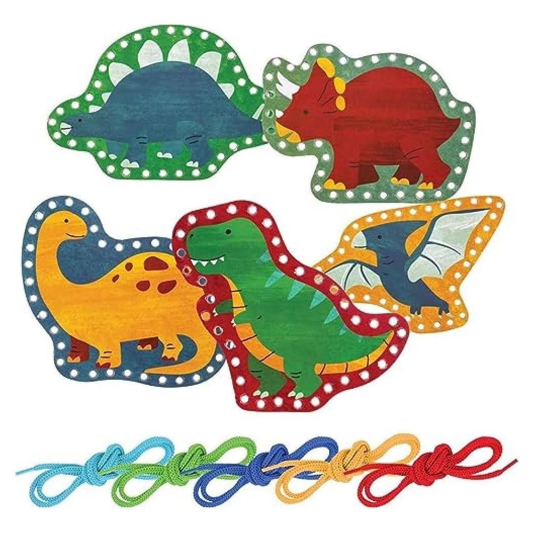 Tarjetas de Enhebrar Stephen Joseph Dino - 5 Piezas 15.2cm