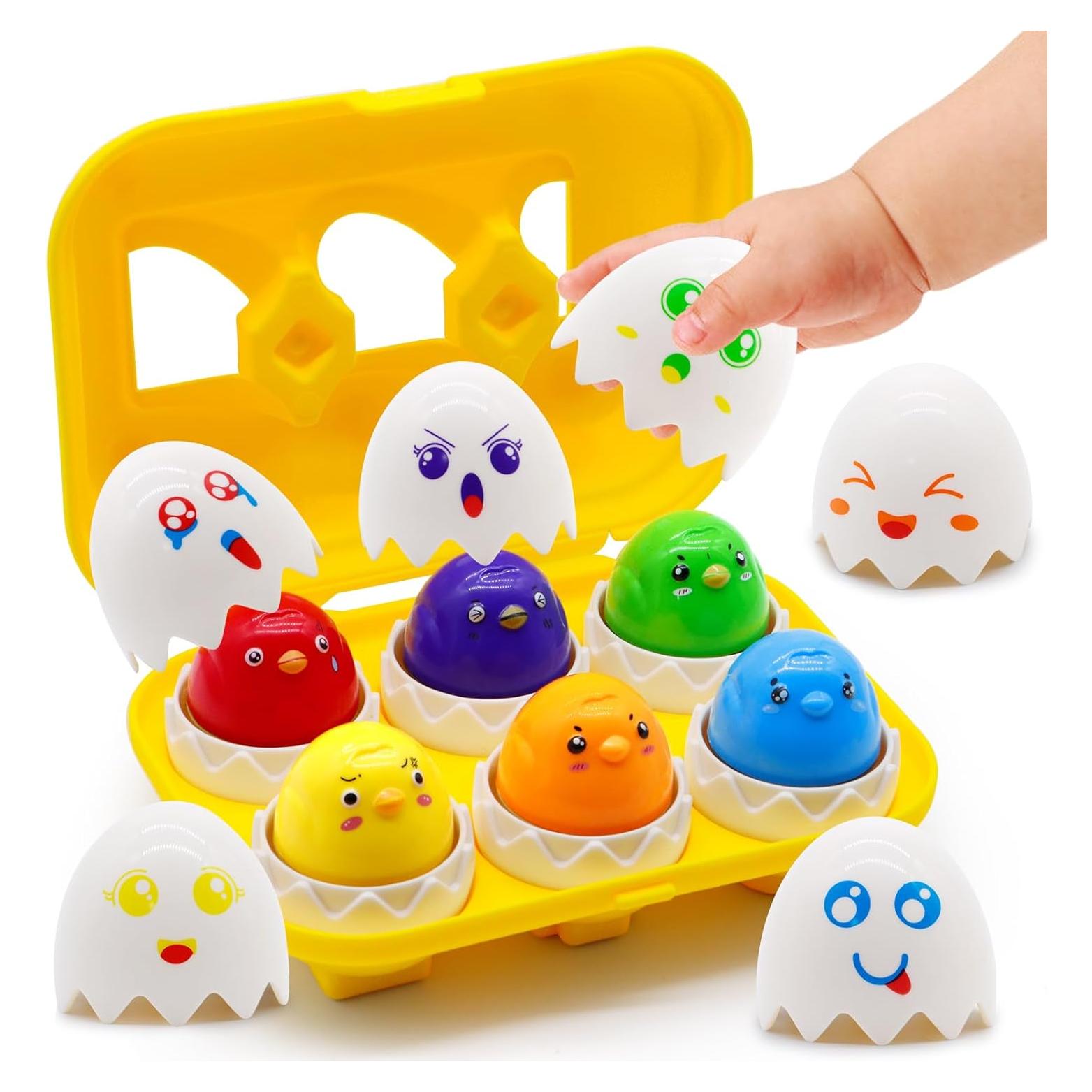 Juguete Educativo MOONTOY Huevos de Clasificación para Niños 1-3 Años