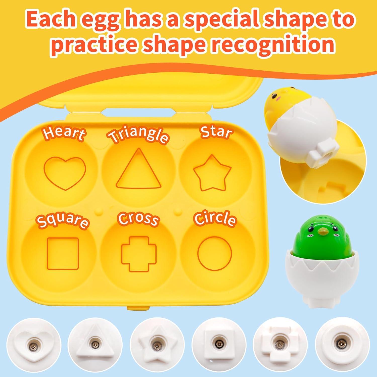 Juguete Educativo MOONTOY Huevos de Clasificación para Niños 1-3 Años